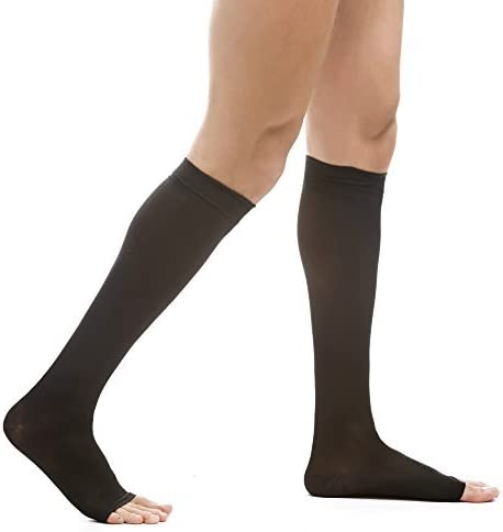 EvoNation Womens Opaque 20-30 mmHg Compression Stockings, Open Toe - Bild 6 von 10