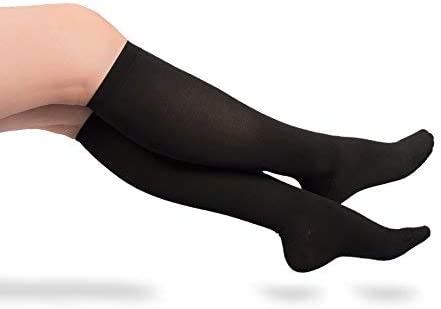 EvoNation Women's Solid Microfiber 8-15 mmHg Compression Socks - Picture 7 of 15