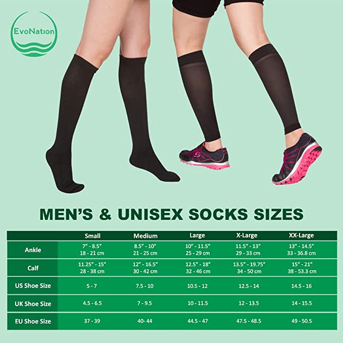Calcetines de compresión EvoNation clásicos acanalados para hombre 30-40 mmHg - Imagen 12 de 20