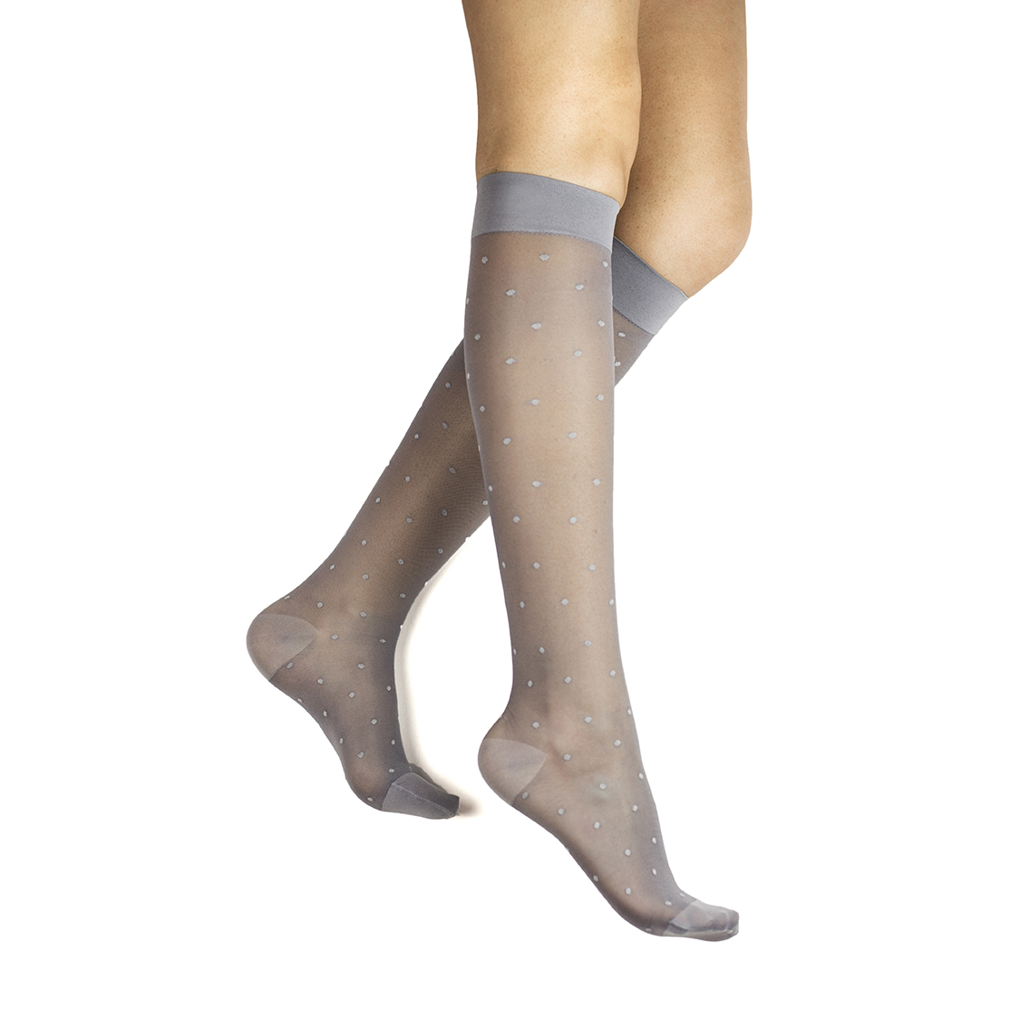 Rejuva 15-20 mmHg Graduated Compression Stockings, Sheer Dot Pattern, Knee High | eBay