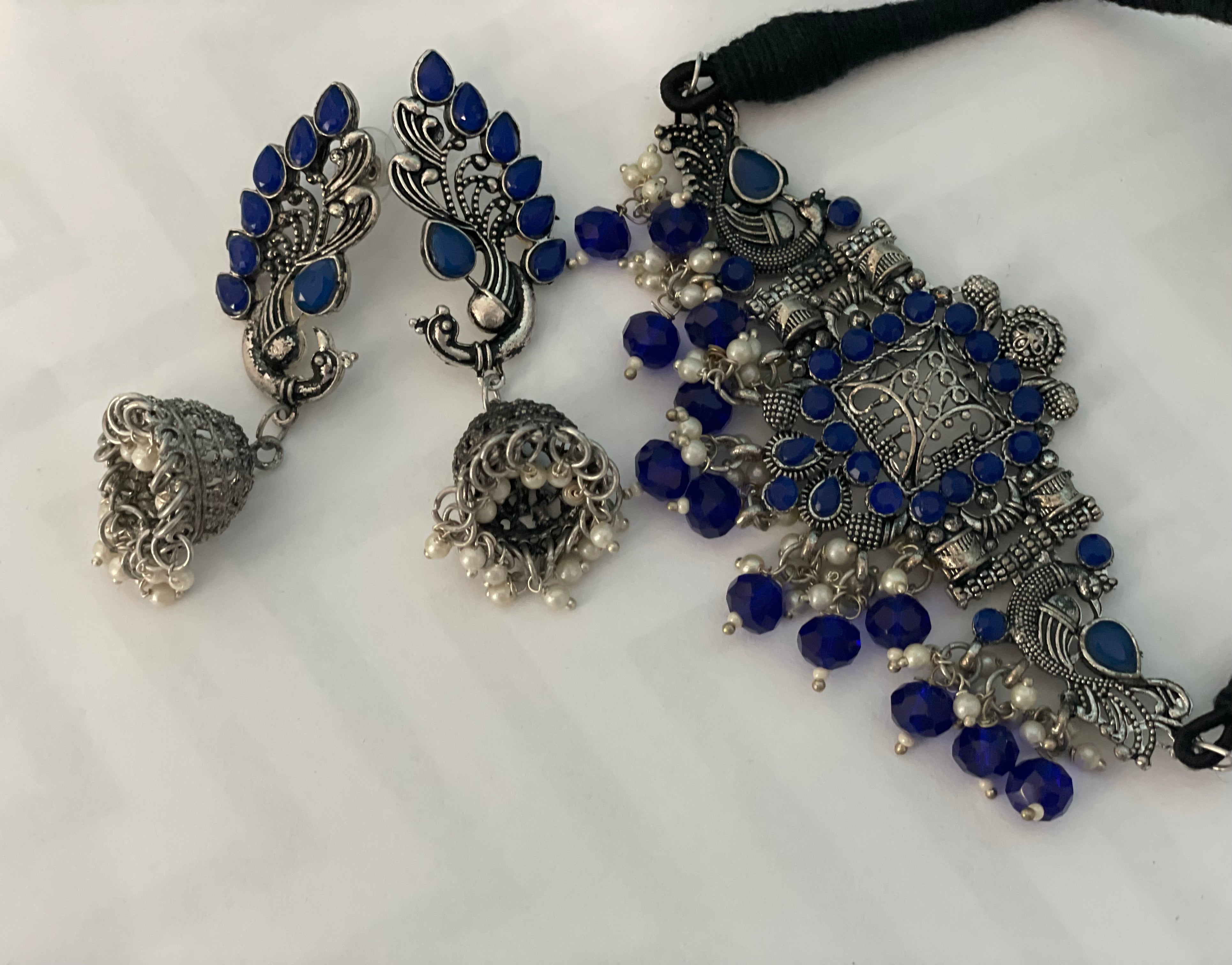 Necklace earrings set fashion jewelry ethnic bridal boho set - Picture 11 of 11