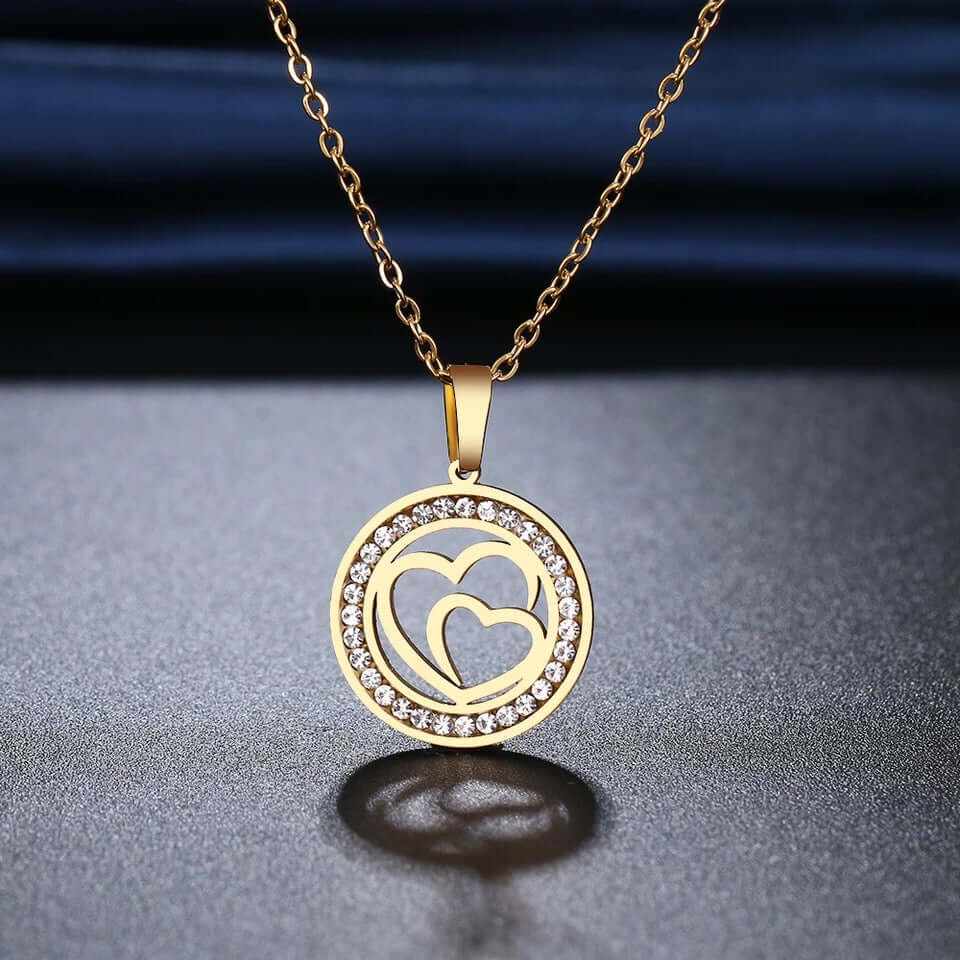 Charm pendant heart non tarnish quality woman jewelry necklace gift - Picture 5 of 6
