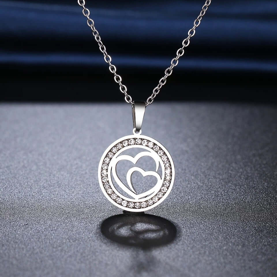Charm pendant heart non tarnish quality woman jewelry necklace gift - Picture 6 of 6