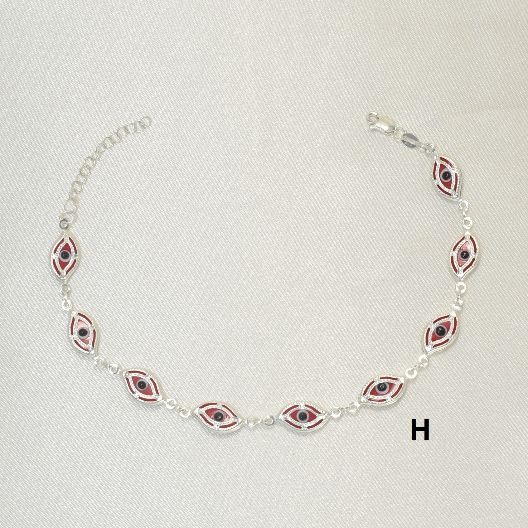 Rotes Evil Eye Armband - 925 Sterling Silber - Schutzarmband - Geschenk für Sie - Bild 18 von 19