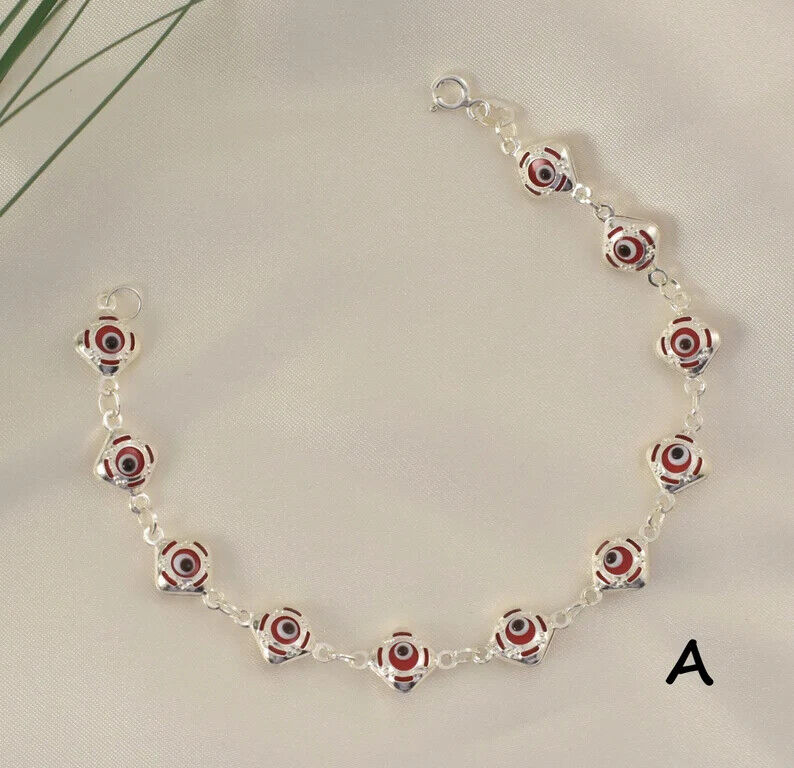 Rotes Evil Eye Armband - 925 Sterling Silber - Schutzarmband - Geschenk für Sie - Bild 11 von 19