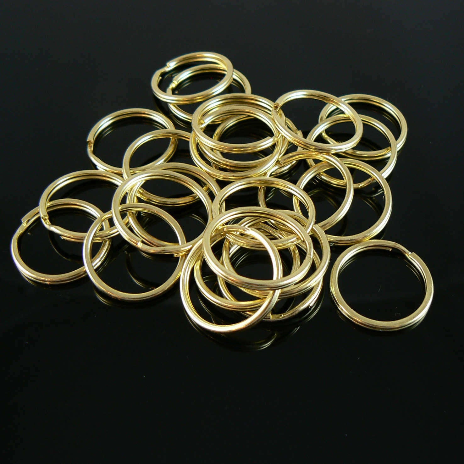 Anillo dividido/llavero/llavero/llavero/llavero niquelado de 24 mm, 25 piezas. - Imagen 4 de 5