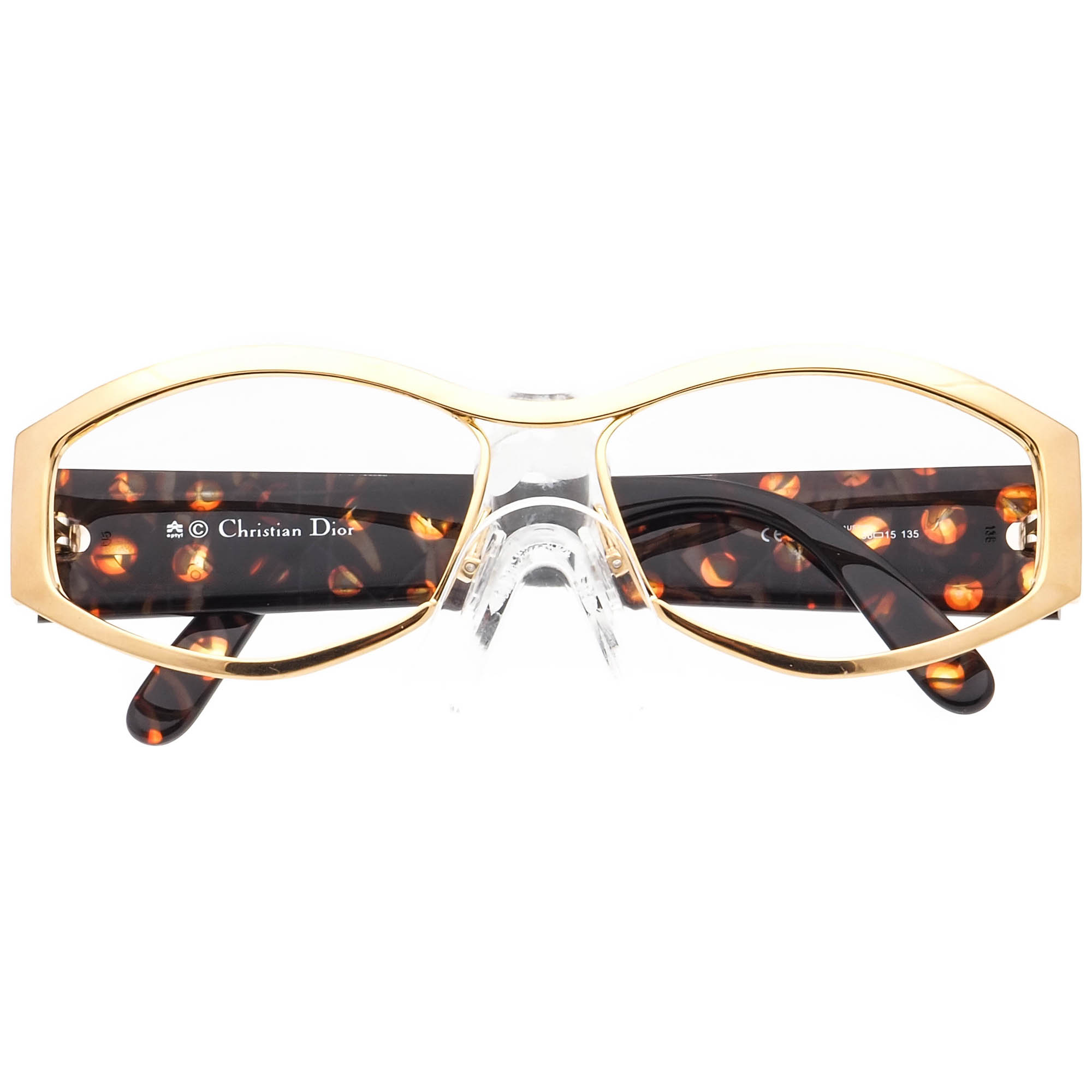 Gafas de sol Christian Dior CD 2010 42A dorado/tortuga hexagonal Austria 58 mm - Imagen 6 de 9