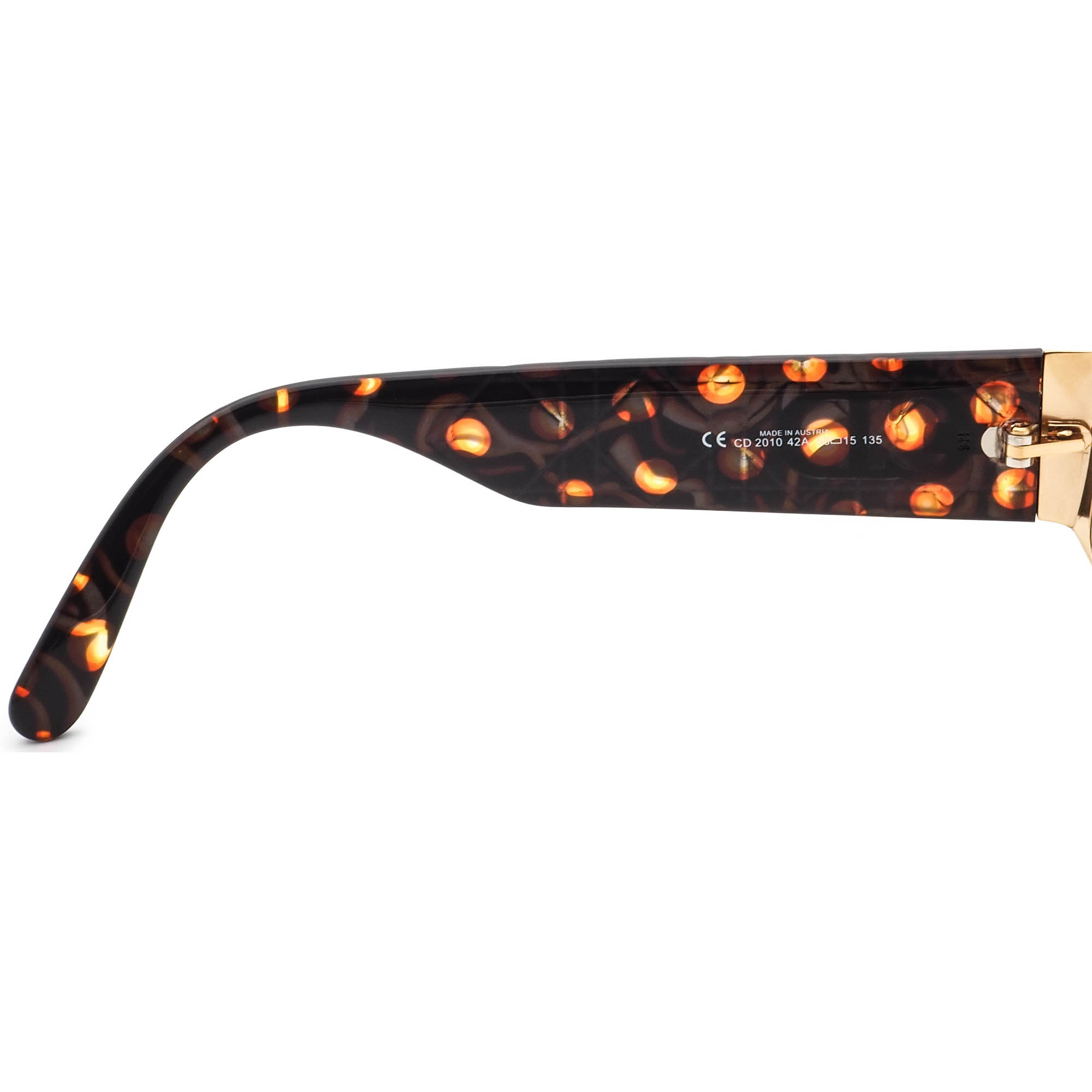 Gafas de sol Christian Dior CD 2010 42A dorado/tortuga hexagonal Austria 58 mm - Imagen 7 de 9