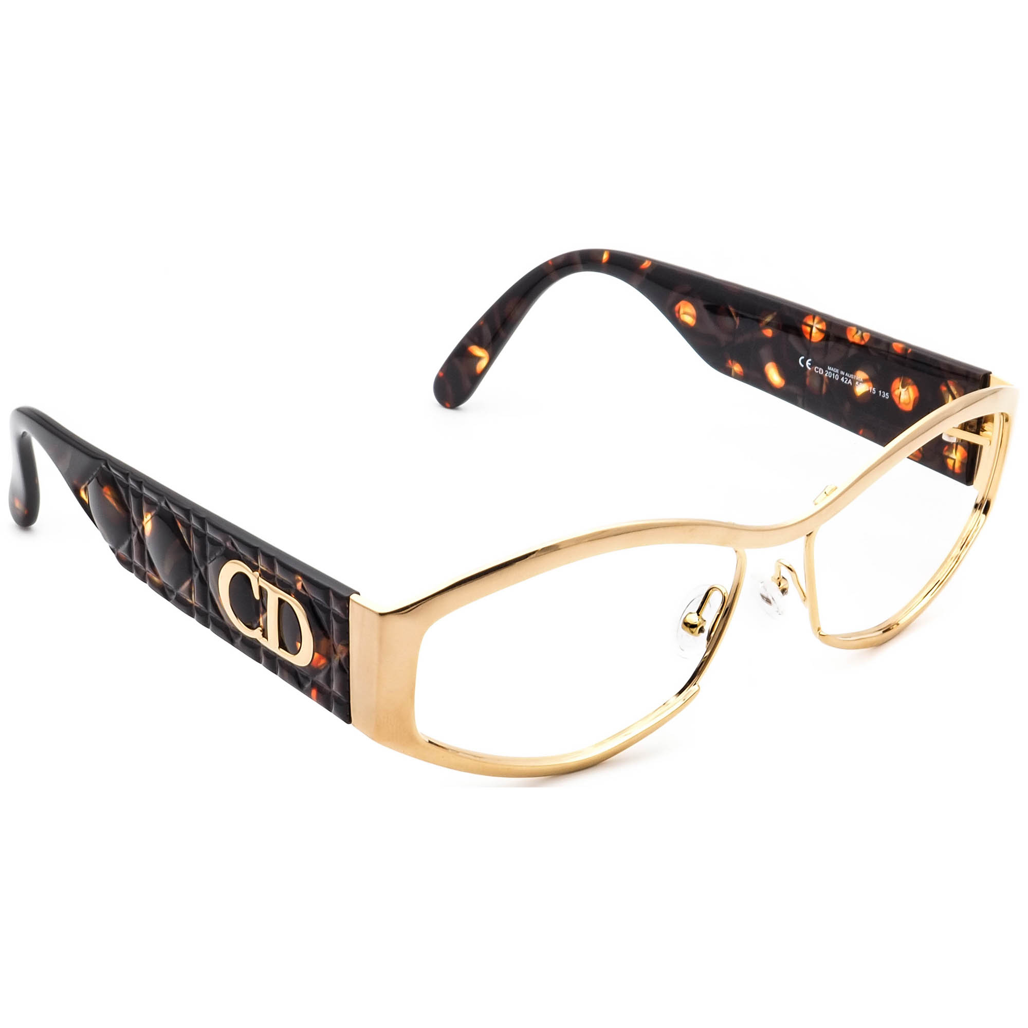 Gafas de sol Christian Dior CD 2010 42A dorado/tortuga hexagonal Austria 58 mm - Imagen 1 de 9