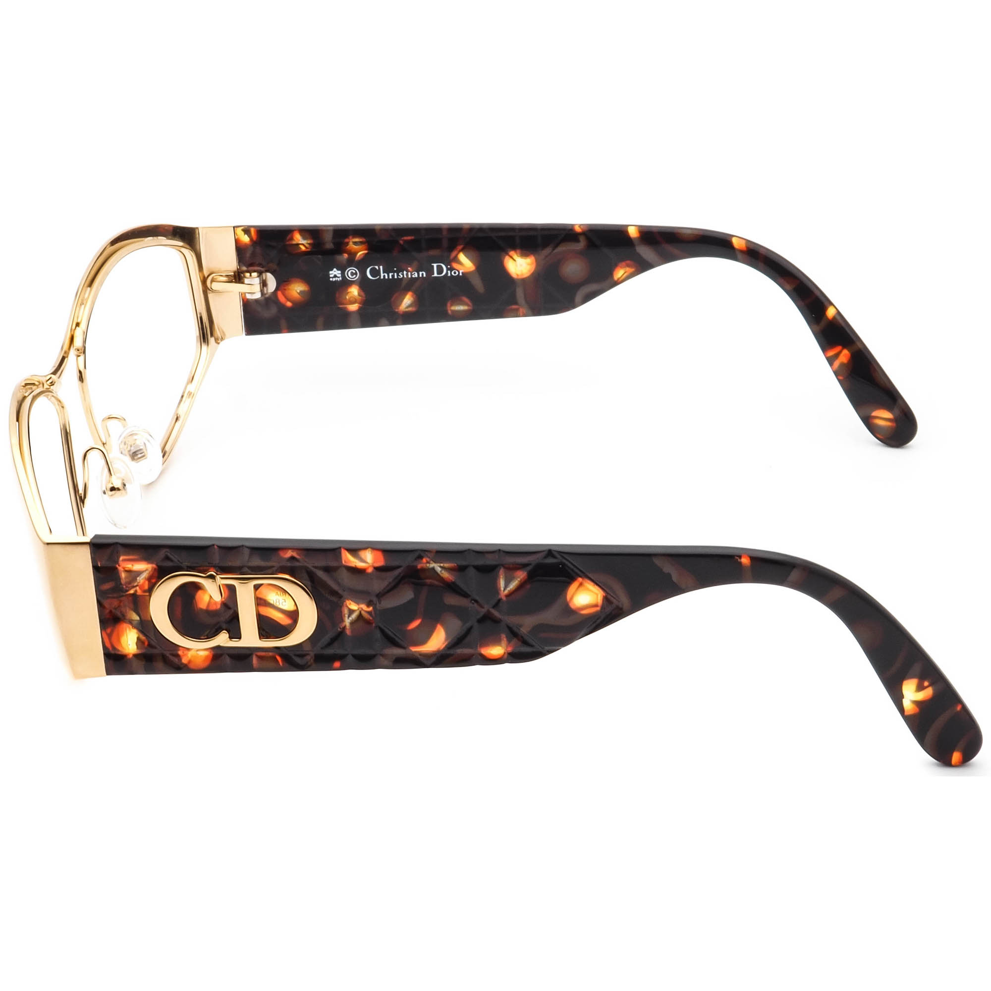 Gafas de sol Christian Dior CD 2010 42A dorado/tortuga hexagonal Austria 58 mm - Imagen 5 de 9