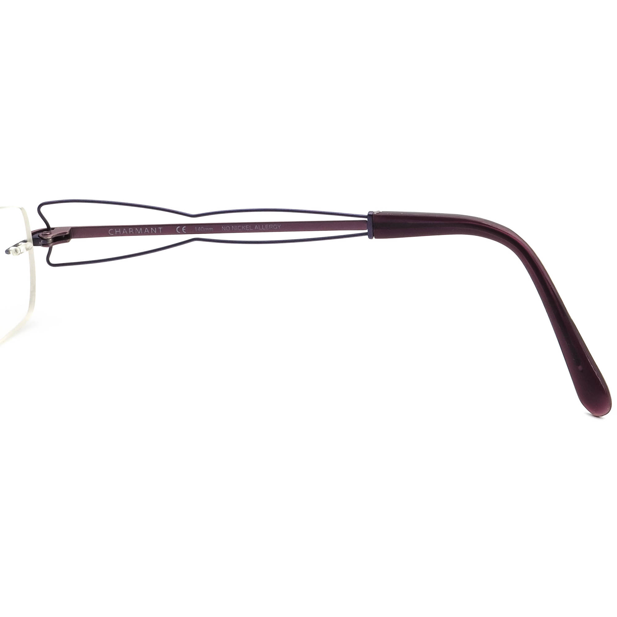 Charmant Women's Eyeglasses CH10958 PU Titanium Purple Rimless Frame 51[]17 140