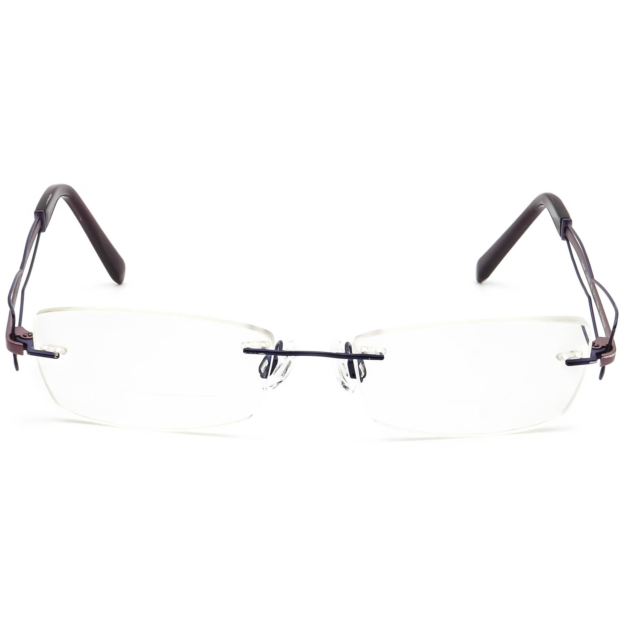 Charmant Women's Eyeglasses CH10958 PU Titanium Purple Rimless Frame 51[]17 140