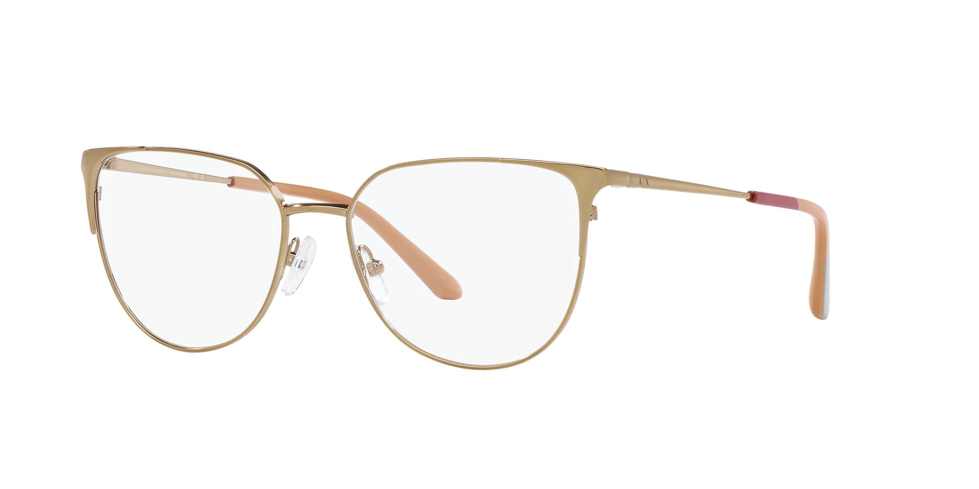 Armani Exchange Eyeglasses AX1058 6110 54mm Shiny Pale Gold / Demo Lens