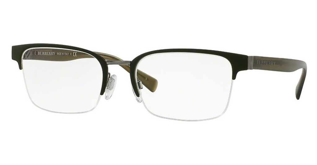 Burberry Eyeglasses BE1308 1222 54mm Matte Green-Gunmetal / Demo Lens