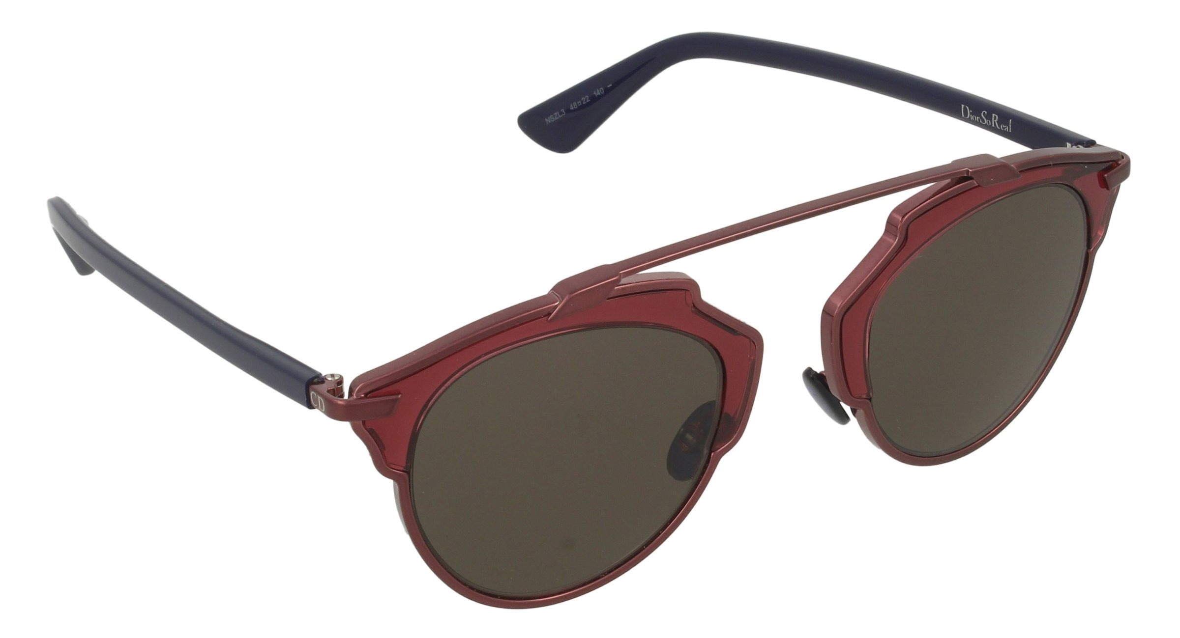 Dior DIORSOREAL NSZL3 Sunglasses 48mm Burgundy / Grey Solid Lens