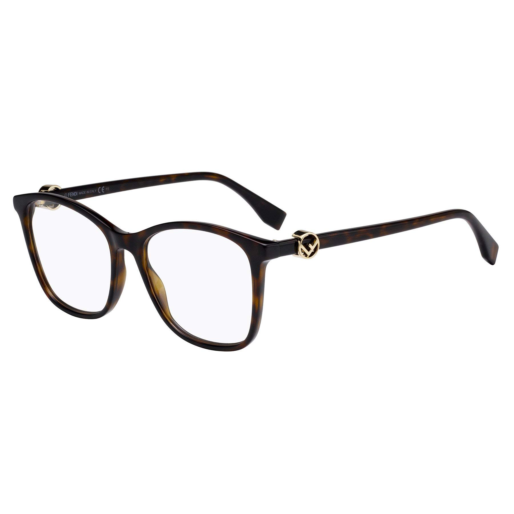 Fendi FF0300 086 Eyeglasses 53mm Dark Havana / Clear Demo Lens