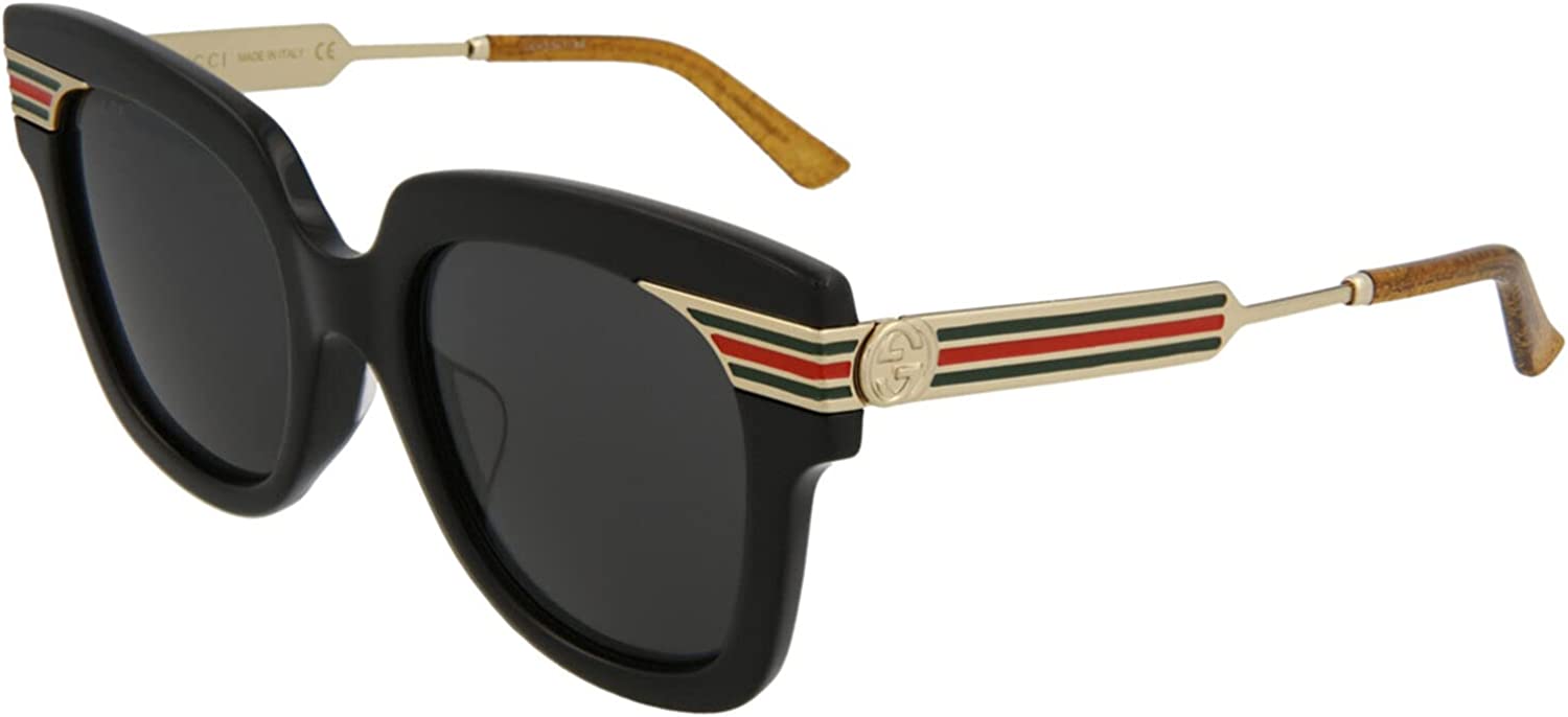 Gucci Sunglasses GG0281SA 001 51mm Black Gold / Grey Lens | eBay