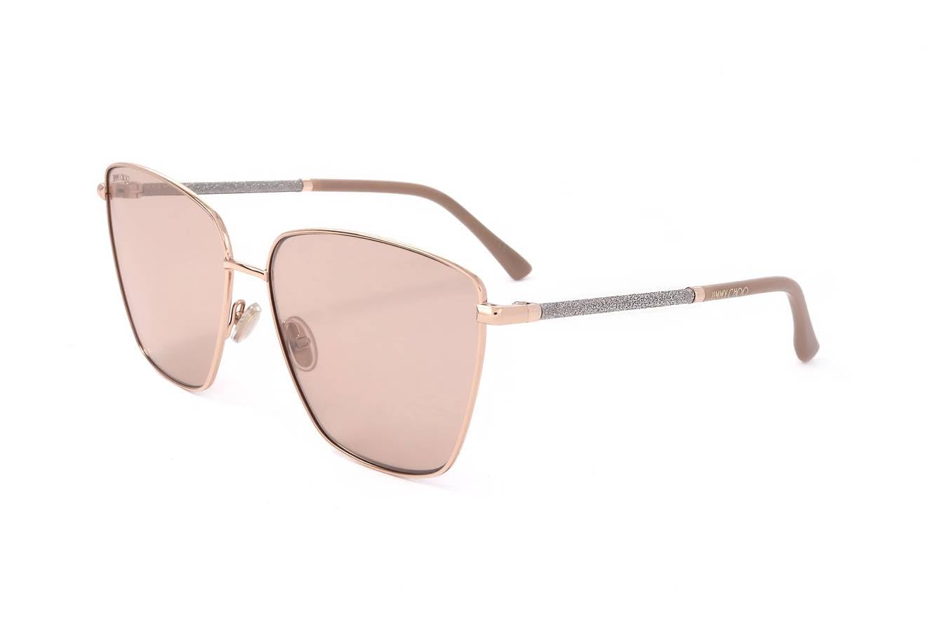 Jimmy Choo Nude Pink Sunglasses Jimmy Choo Cat Eye Sunglasses Rua /G Y9AHA Nude 56mm – Bluefly main image 4