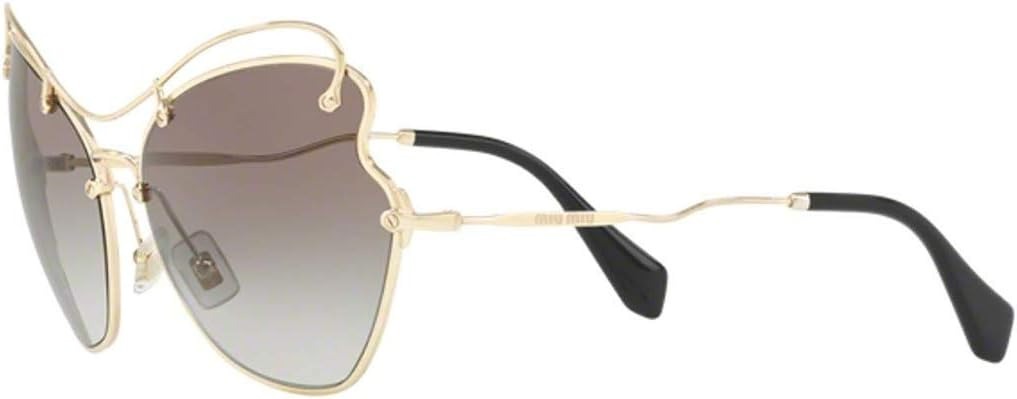 Miu Miu Sunglasses MU56RS ZVN0A7 61mm Pale Gold / Grey  display picture 2