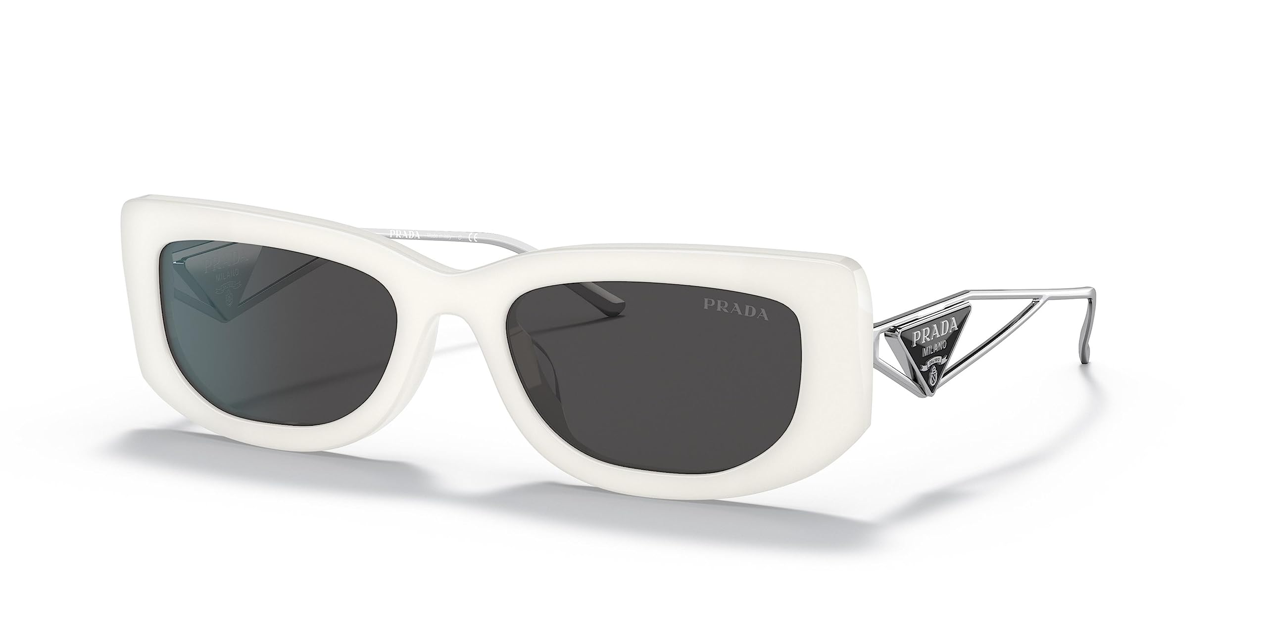 Prada Sunglasses PR14YS 1425S0 53mm Talc / Dark Grey Lens  display picture 3
