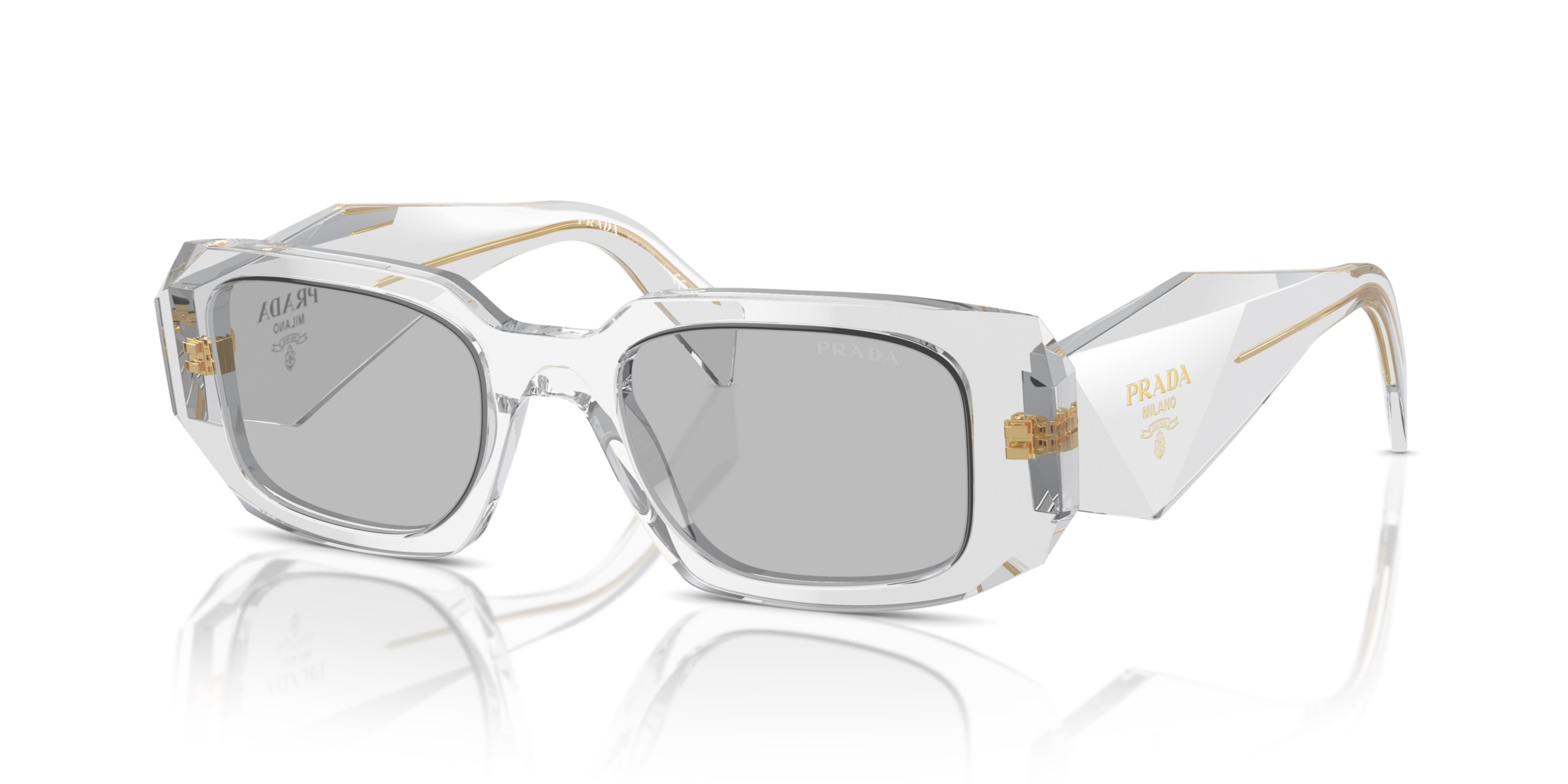 Prada Sunglasses PR17WS 12R30B 49mm Transparent Grey / Light  display picture 1