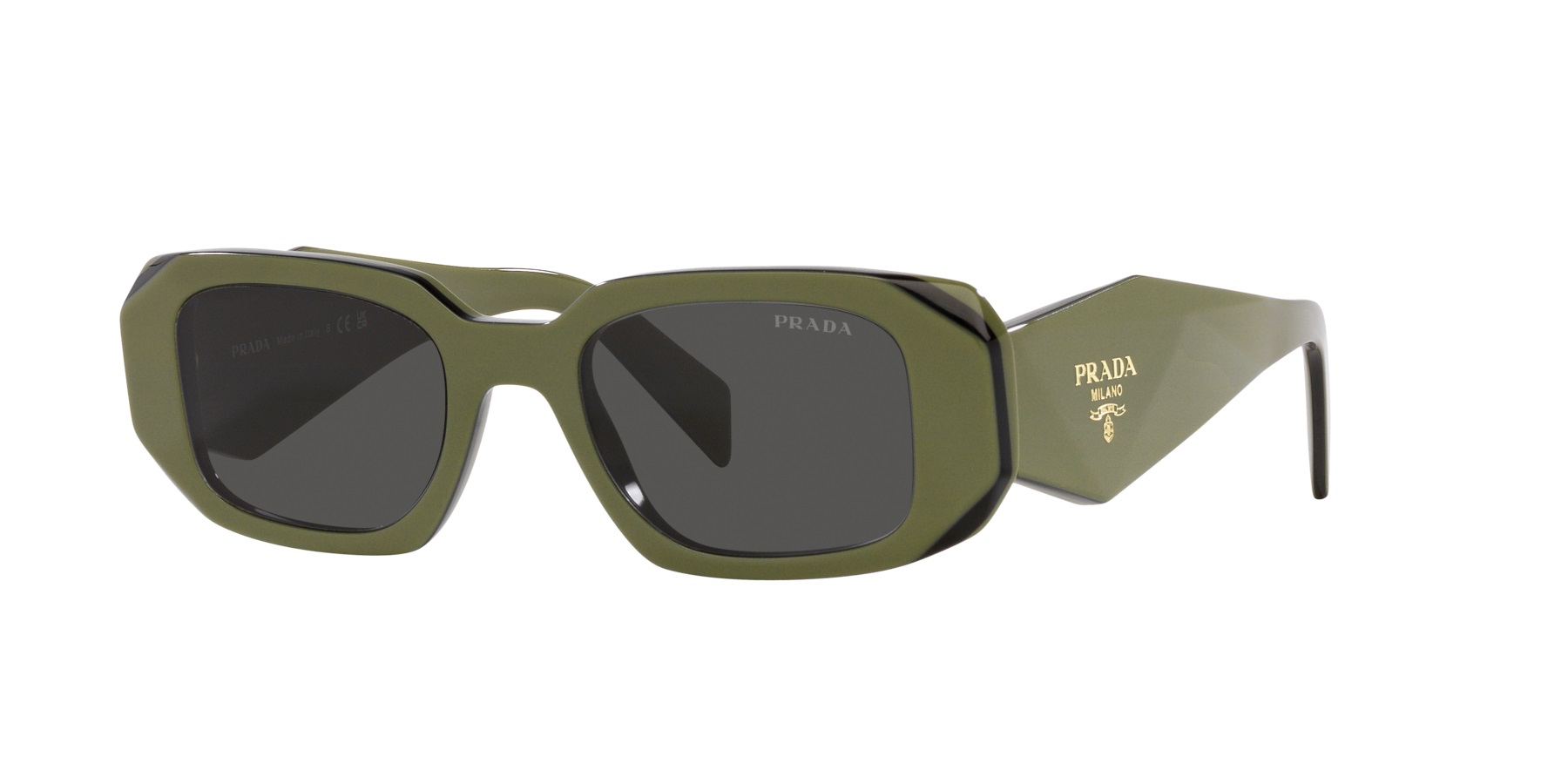 Prada Sunglasses PR17WS 13N5S0 49mm Sage Black / Dark Grey 
