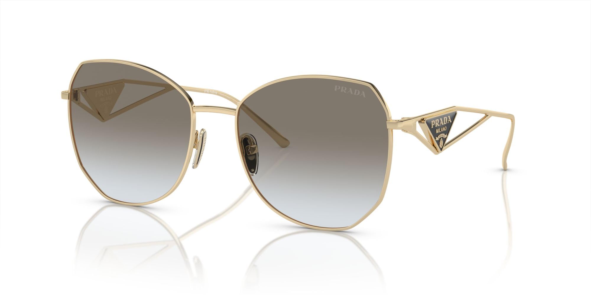 Prada Sunglasses PR57YS ZVN0A7 57mm Pale Gold / Grey  display picture 3