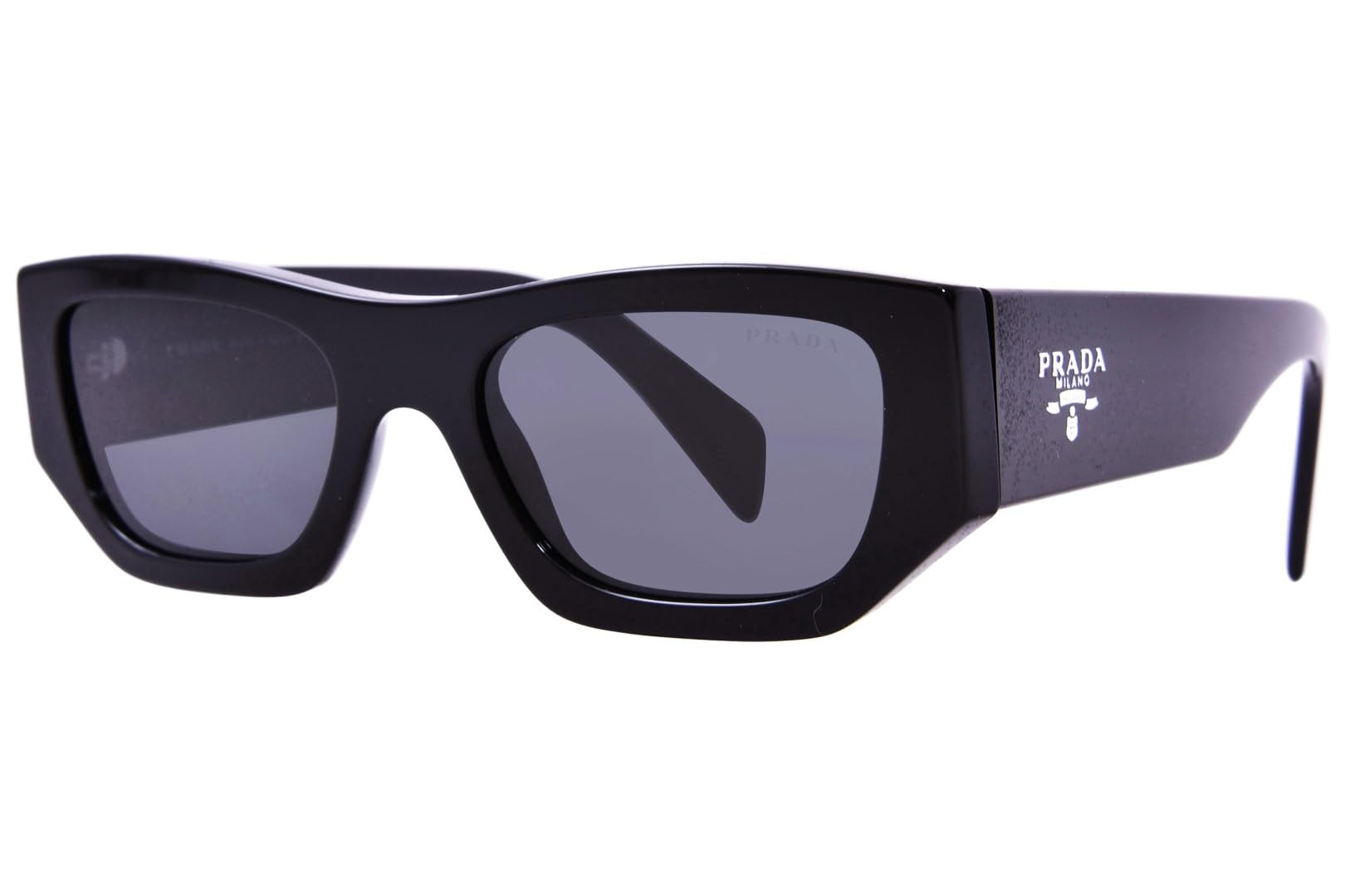 Prada Sunglasses PRA01S 16K08Z 53mm Black / Dark Grey Lens | eBay