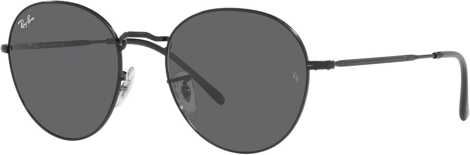 Ray-Ban RB3582 002/B1 DAVID Sunglasses 53mm Black / Dark Grey Solid Lens