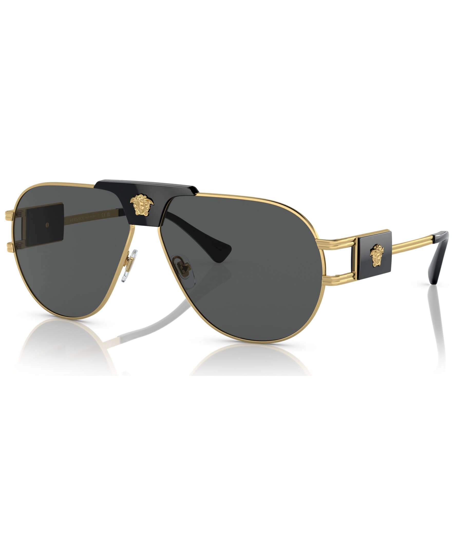 Versace Sunglasses VE2252 100287 63mm Gold / Dark Grey Lens  display picture 1