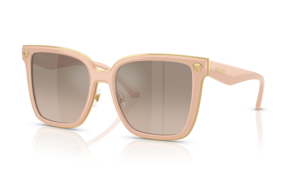 Versace Sunglasses VE2278D 54946I 58mm Nude / Brown Gradient Grey Mirror Silver