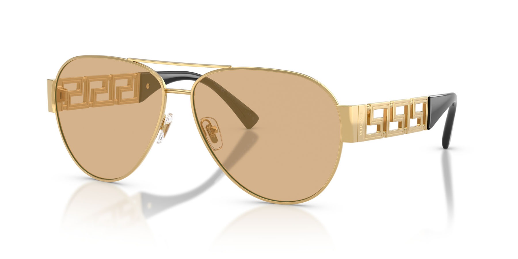 Versace VE2289 1002D8 Sunglasses 61mm Gold / Yellow Mirror Silver Internal Lens