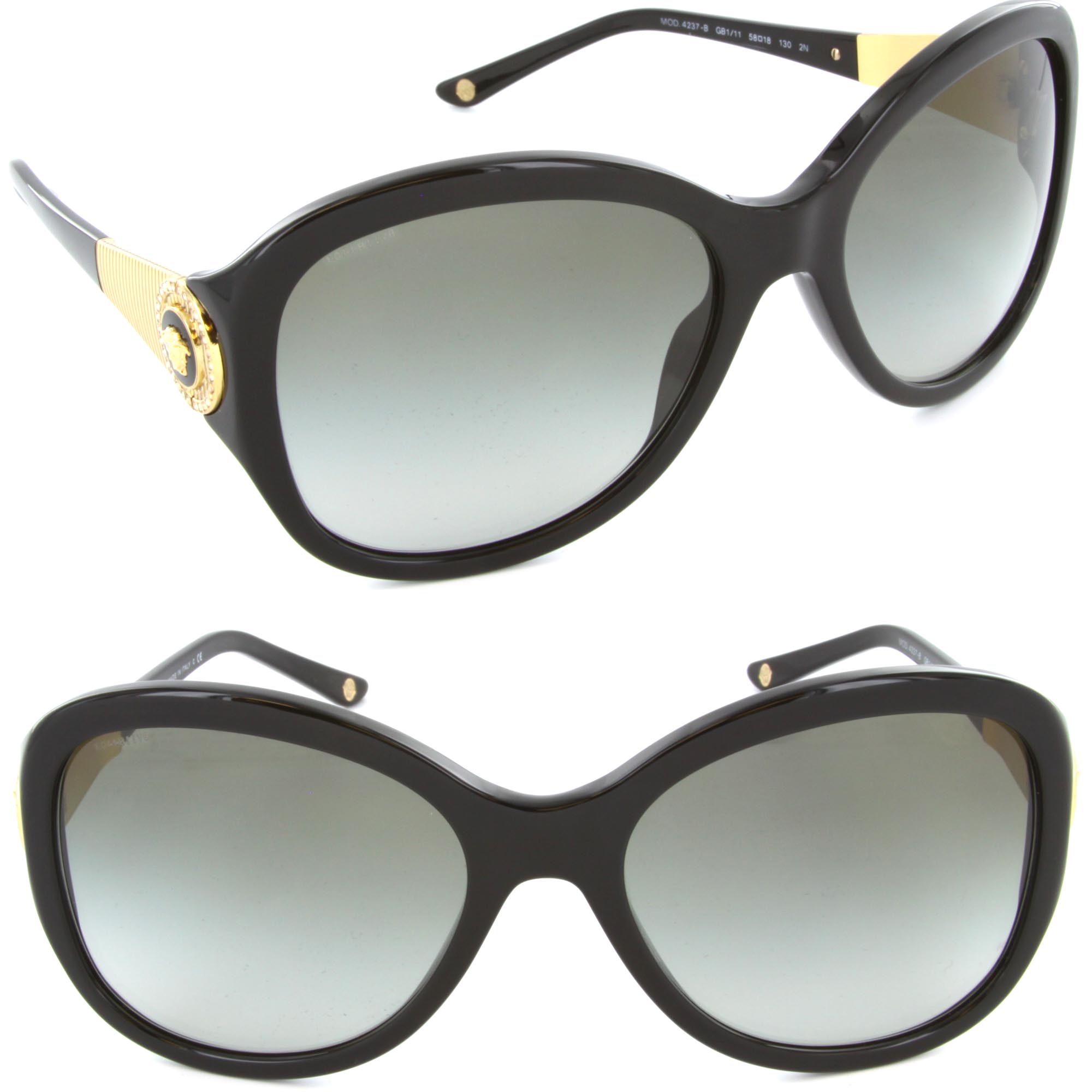 VERSACE Sunglasses VE 4237B GB1/11 Black / Gray Gradient Lens