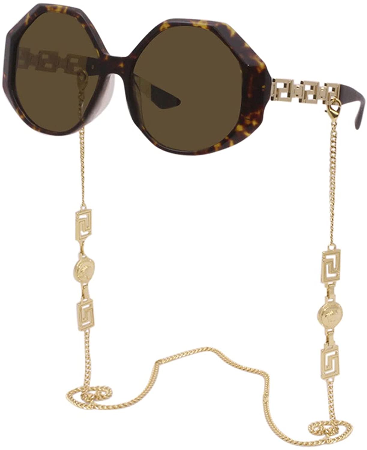 Versace Sunglasses VE4395 534673 59mm Havana / Dark Brown 