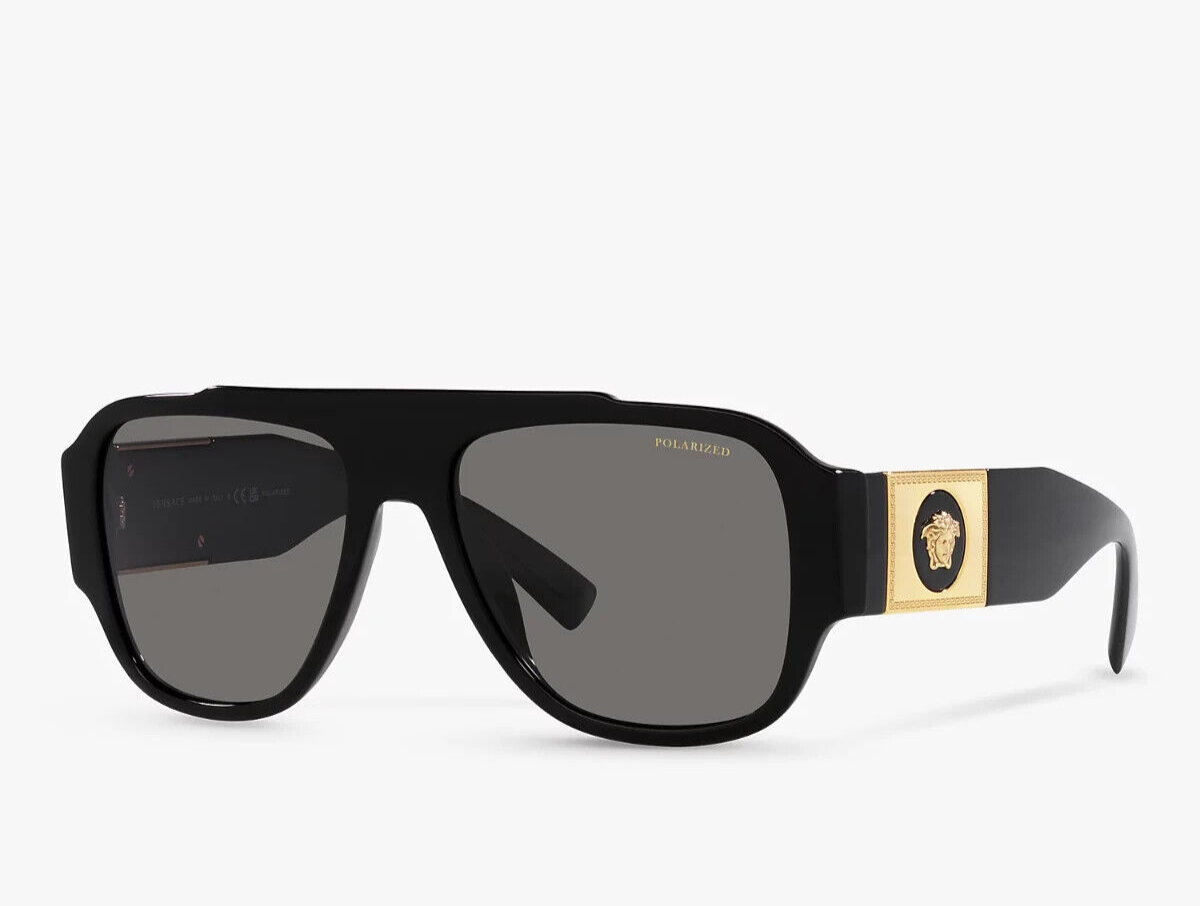 Versace Sunglasses non-polarized 57mm Amazon.com: Versace Man Sunglasses Gold Frame, Dark Grey  main image 2