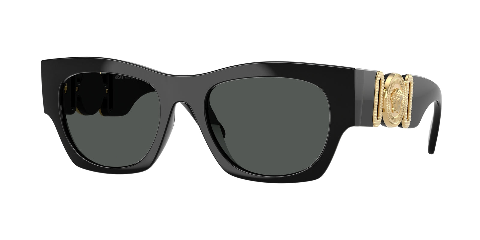 VERSACE スクエアフレムサンクラス 0VE4478U GB187 VERSACE VE4478U GB1 87 Black Grey Women's 55 mm Sunglasses