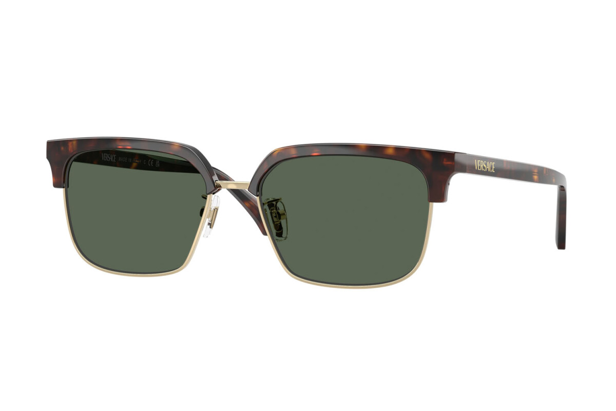 Versace VE4494D 10871 Sunglasses 56mm Dark Havana / Dark Green Lens