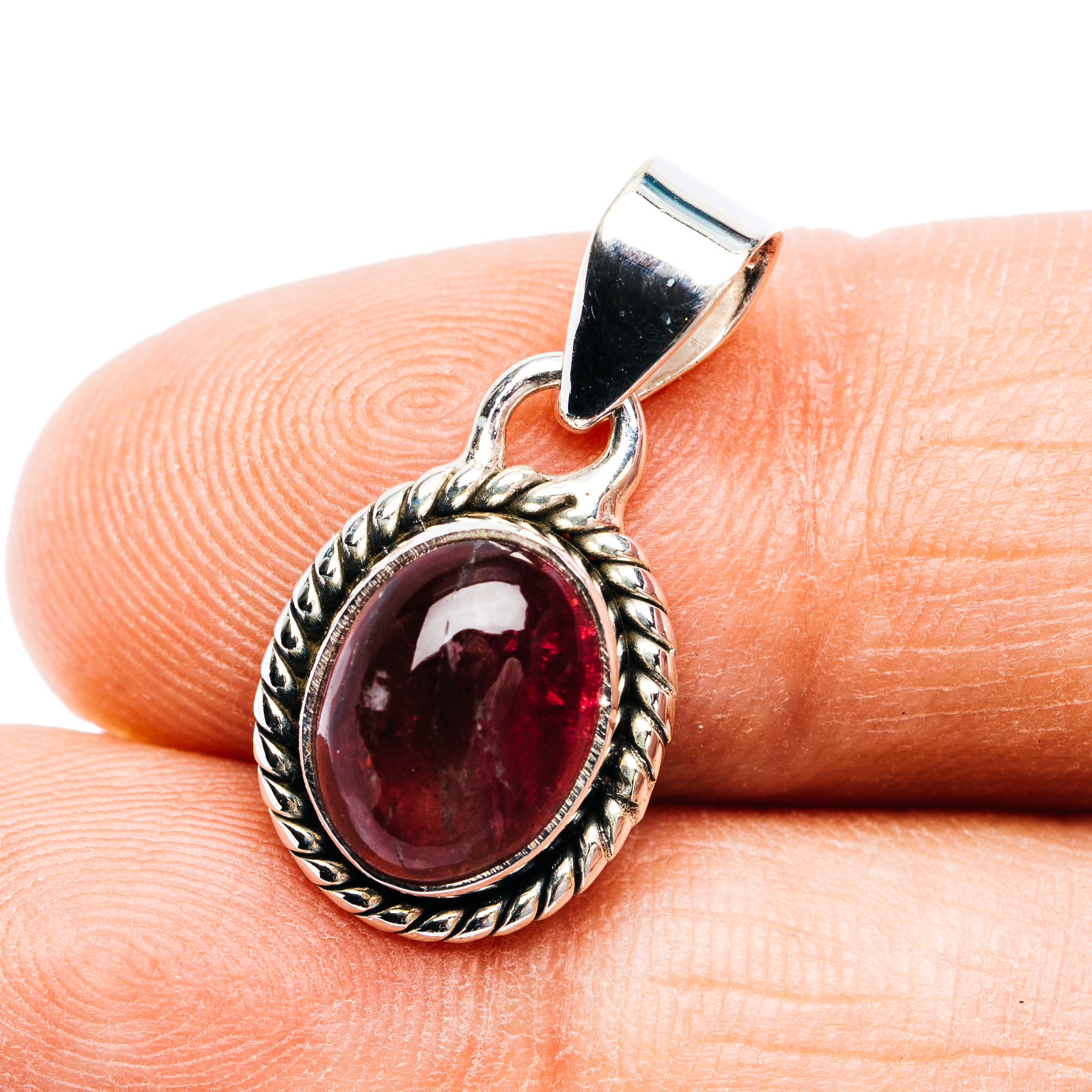 Pink Tourmaline Pendant 7/8" (.925 Sterling Silver) main product image