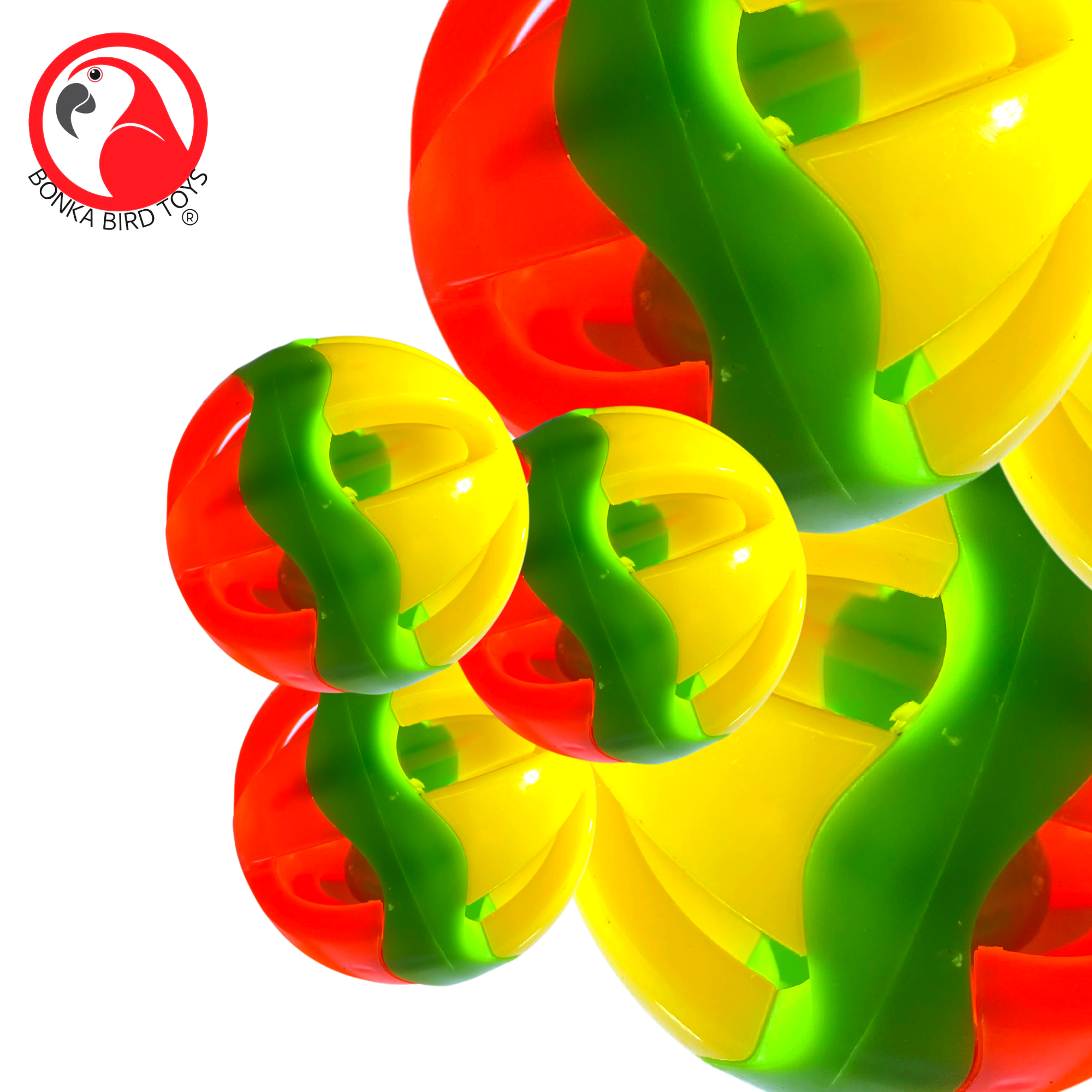 Bonka Bird Toys Palline di Tufo Piede Artigianale Parte Uccellino Giocattoli - Foto 20 di 22
