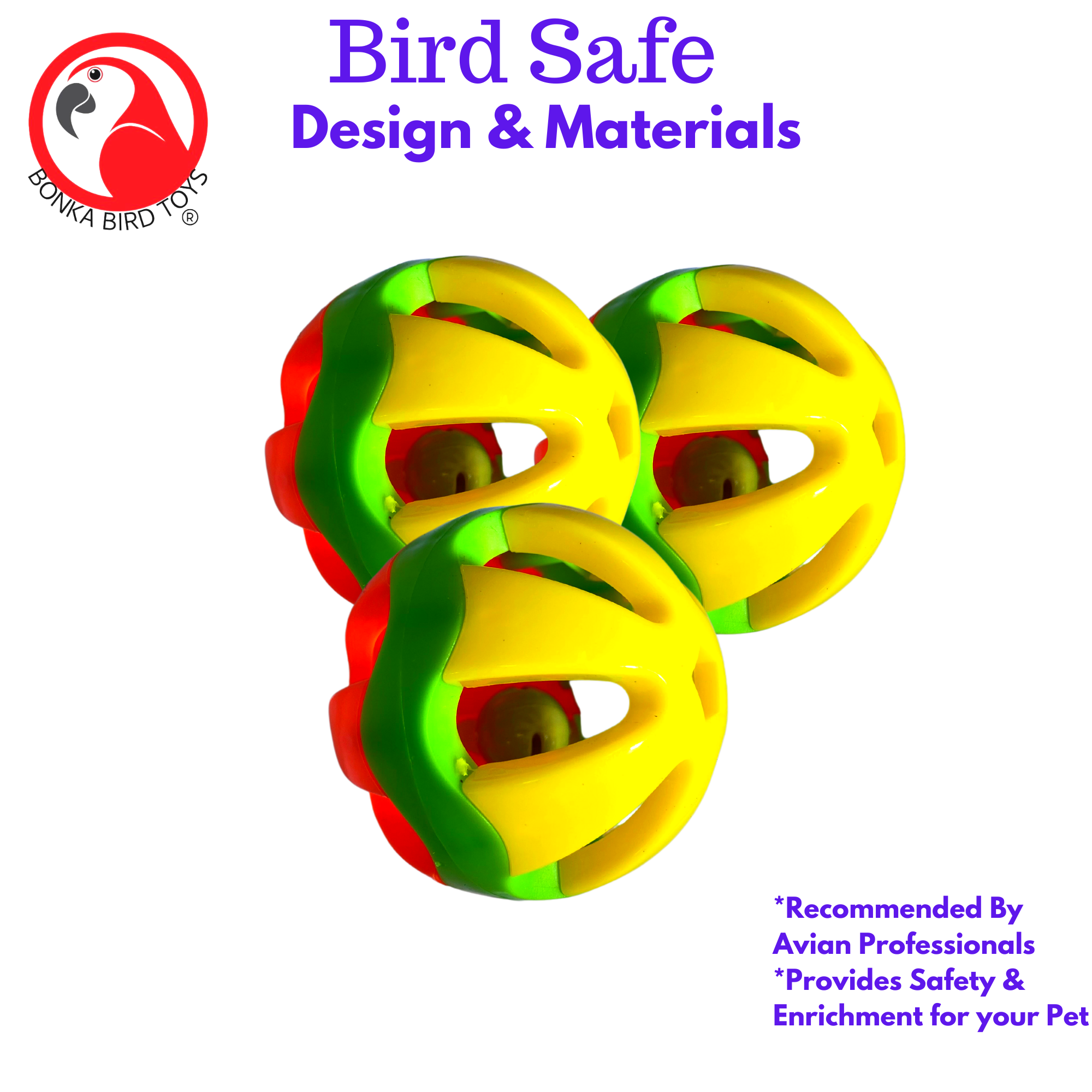 Bonka Bird Toys Palline di Tufo Piede Artigianale Parte Uccellino Giocattoli - Foto 17 di 22