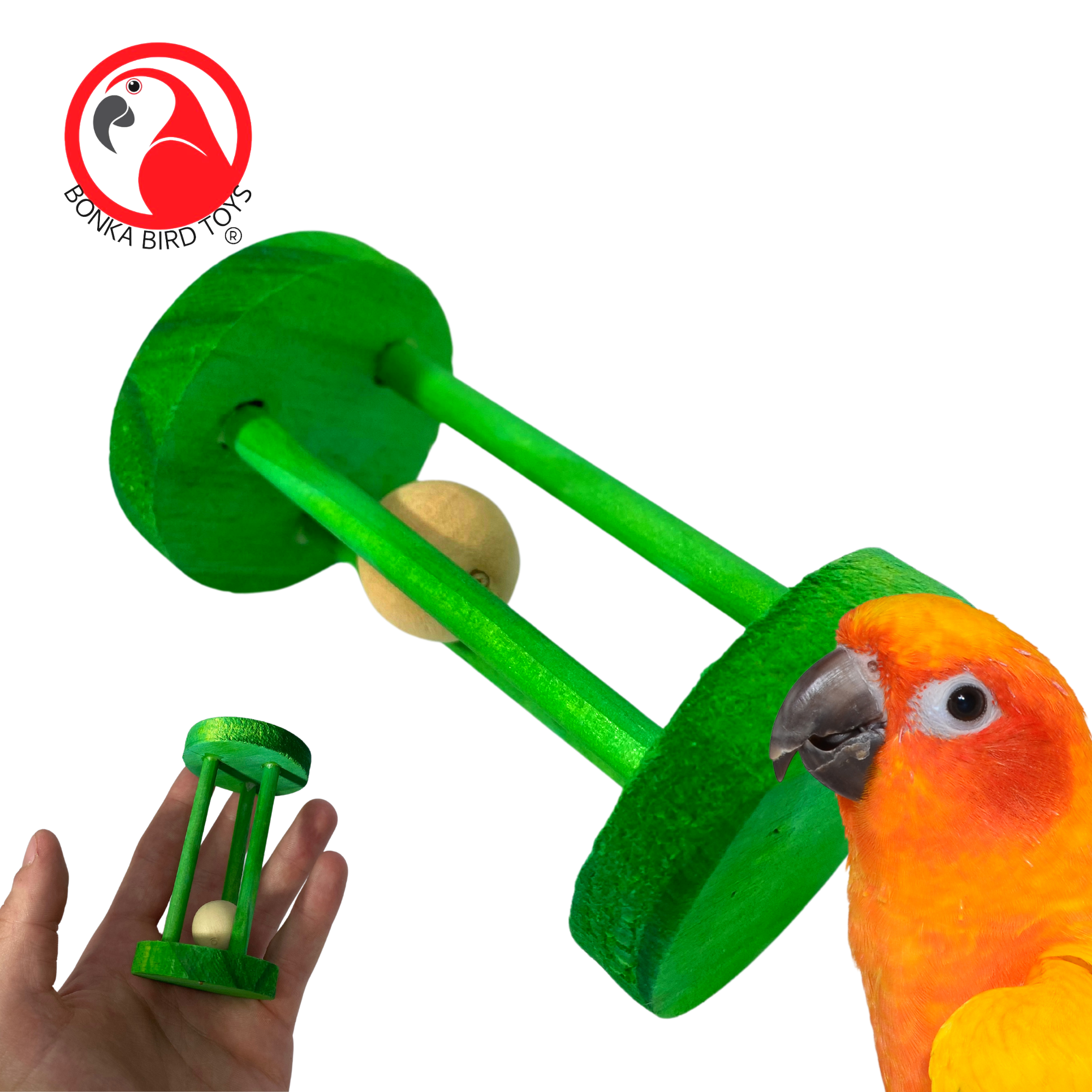 Rompecabezas cilindro de sonajero Bonka Bird Toys pie garra loro jaula juguete - Imagen 12 de 23