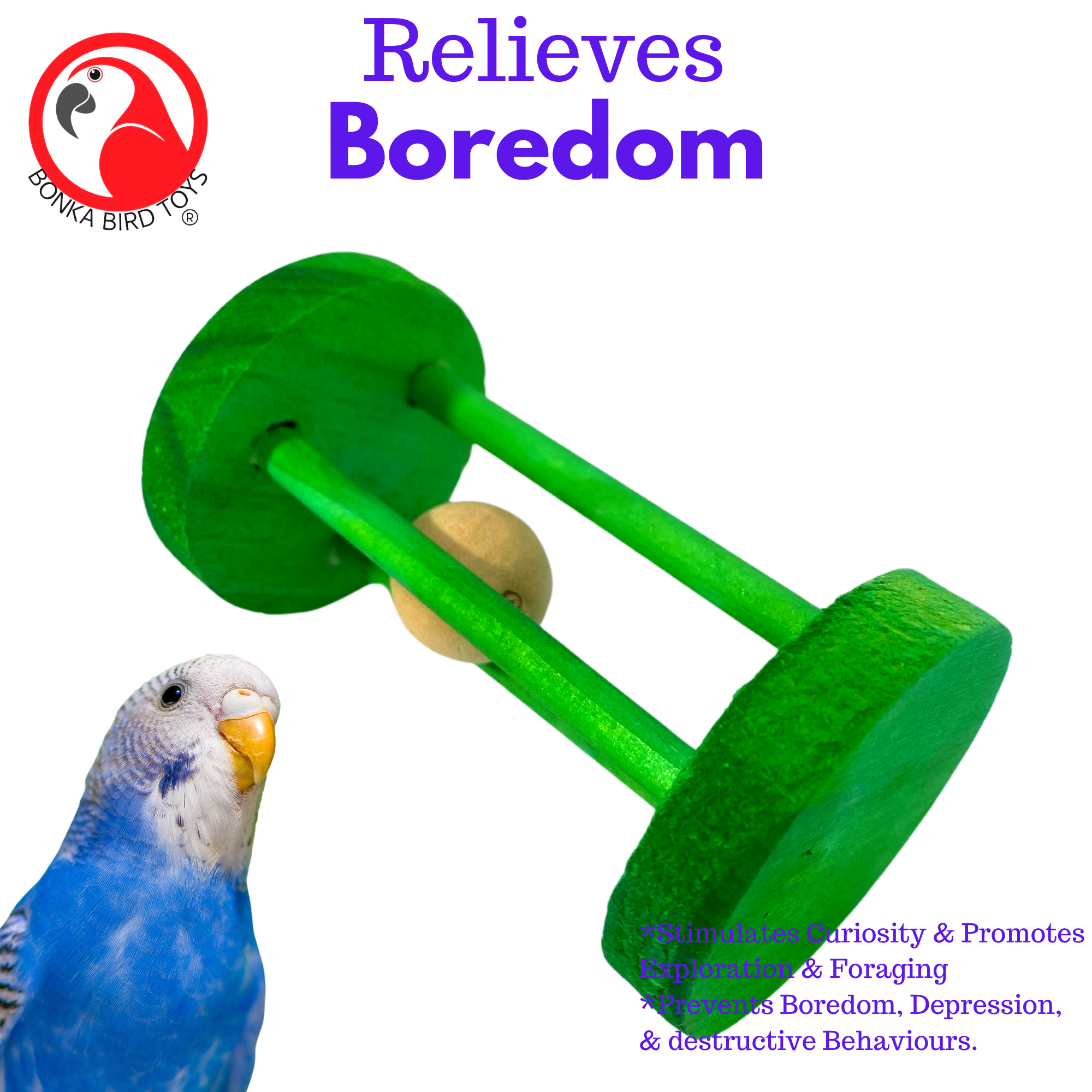 Rompecabezas cilindro de sonajero Bonka Bird Toys pie garra loro jaula juguete - Imagen 16 de 23