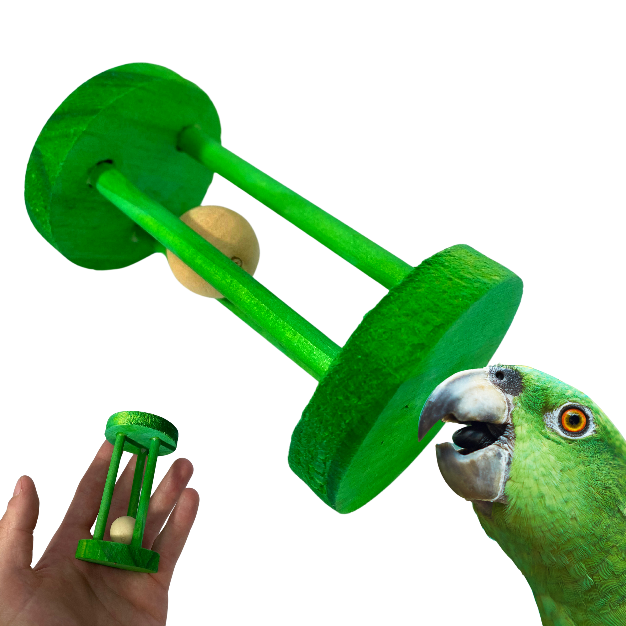 Rompecabezas cilindro de sonajero Bonka Bird Toys pie garra loro jaula juguete - Imagen 14 de 23
