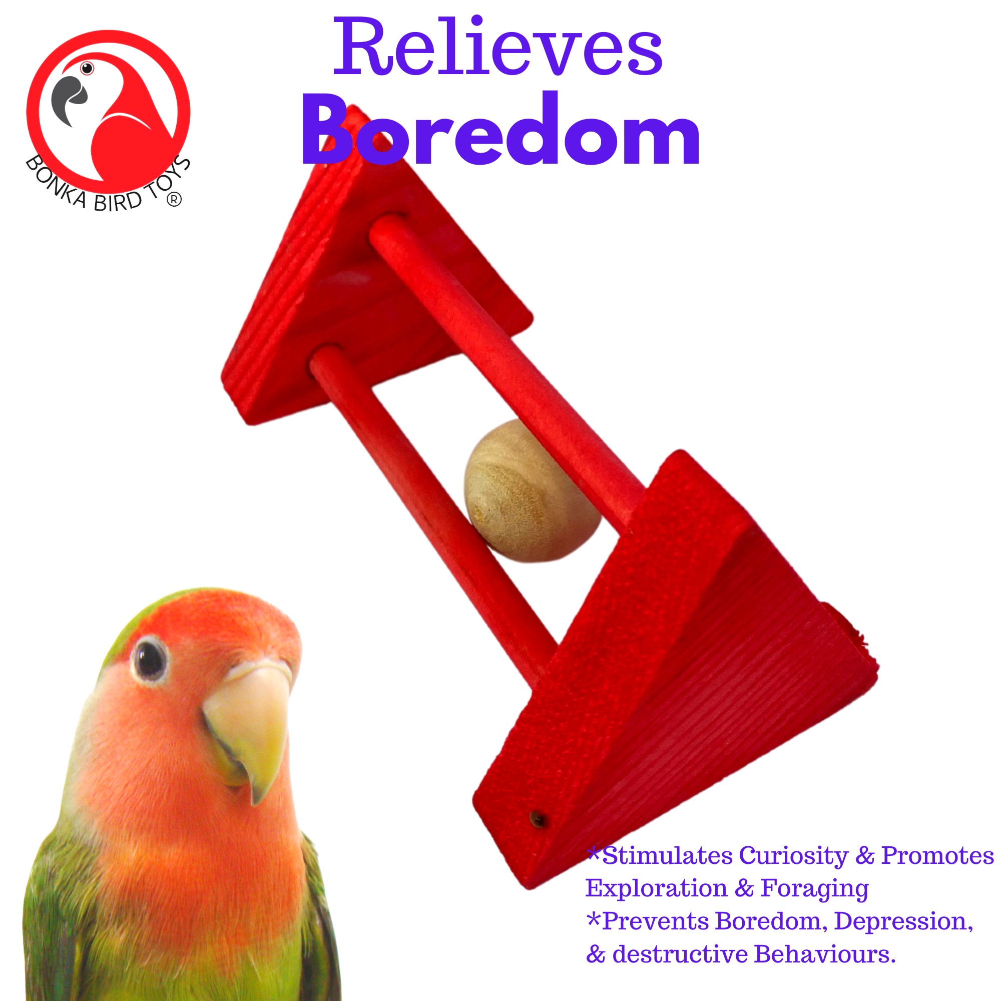 Rompecabezas cilindro de sonajero Bonka Bird Toys pie garra loro jaula juguete - Imagen 21 de 23