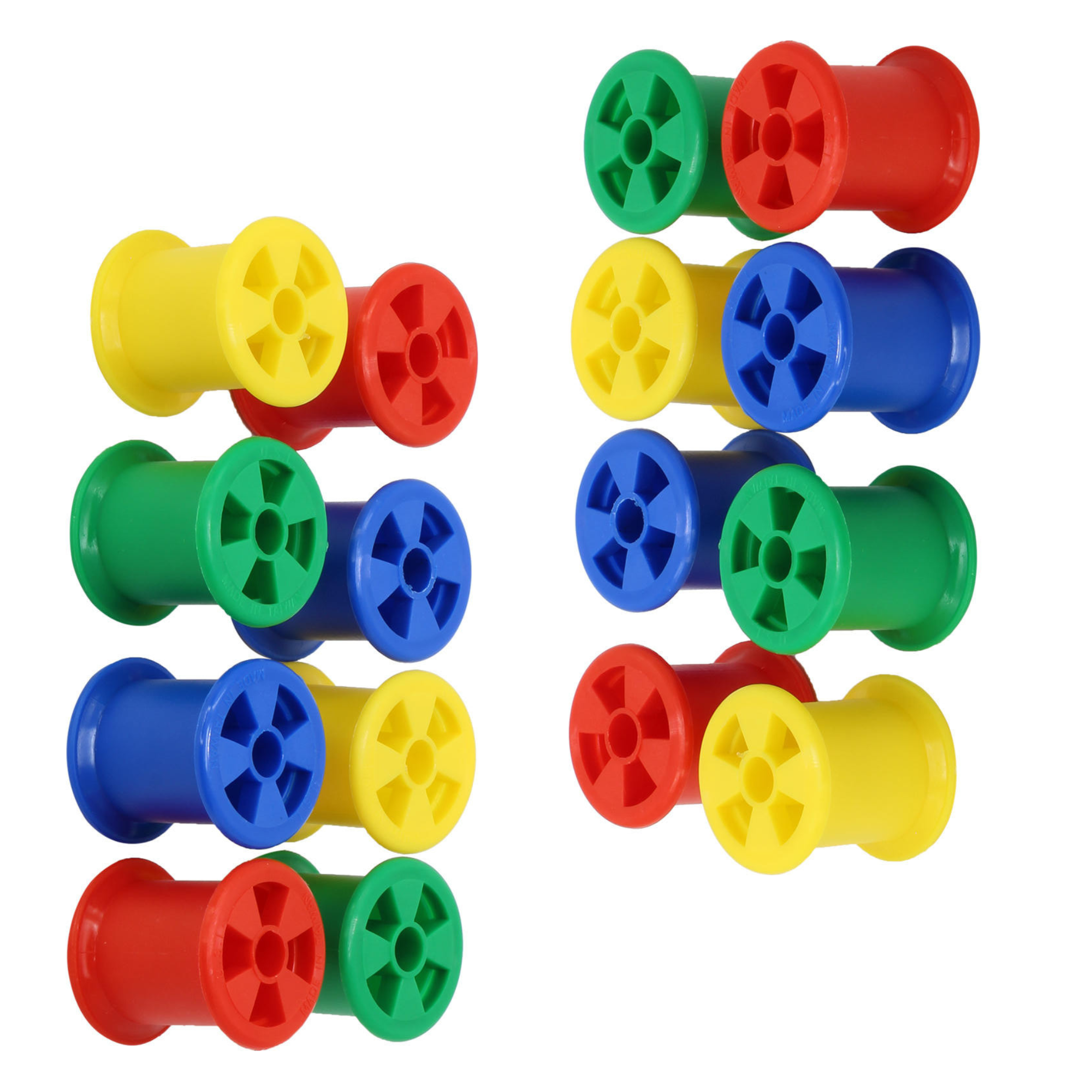 Bonka Bird Toys 1490 Colored Plastic Bobbin Spools Foot Talon Craft Part Parrot - Picture 24 of 25