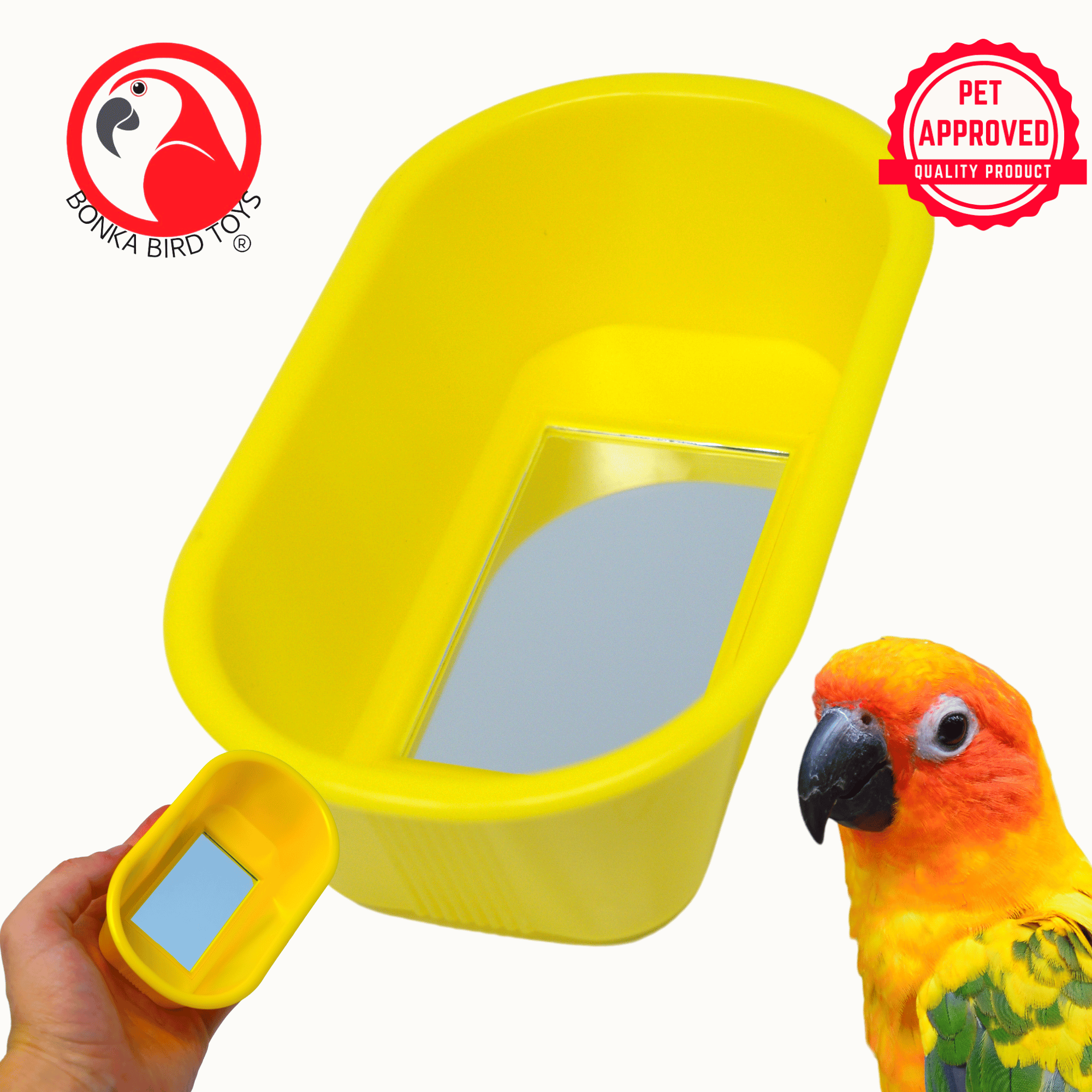 Bonka Bird Toys 1424 Abbeveratoio per acqua in plastica resistente da bagno - Foto 9 di 16