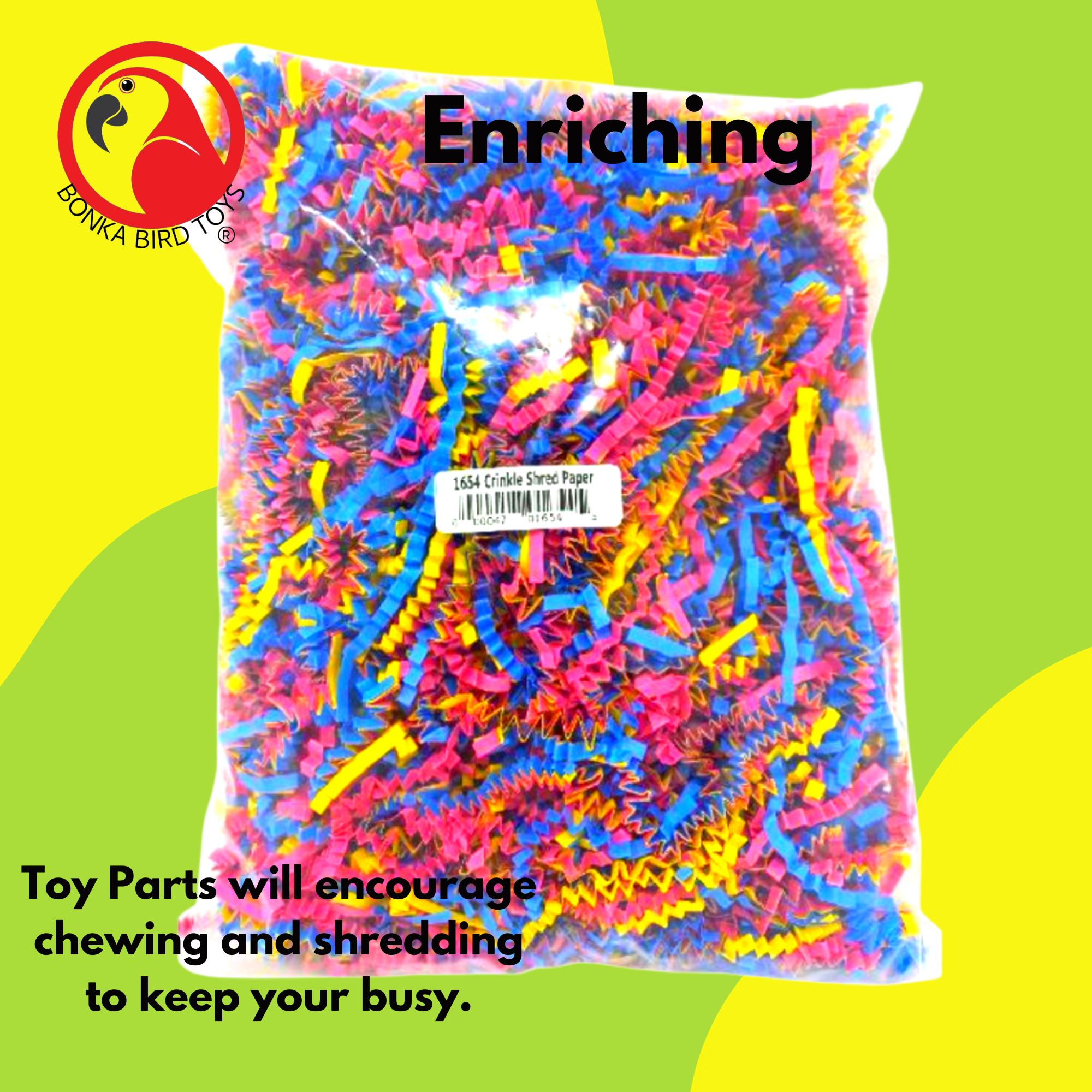 Bonka Bird Toys 1654 Crinkle Shred Paper Nest Party Gift Conure Pionus Quaker - Picture 21 of 21