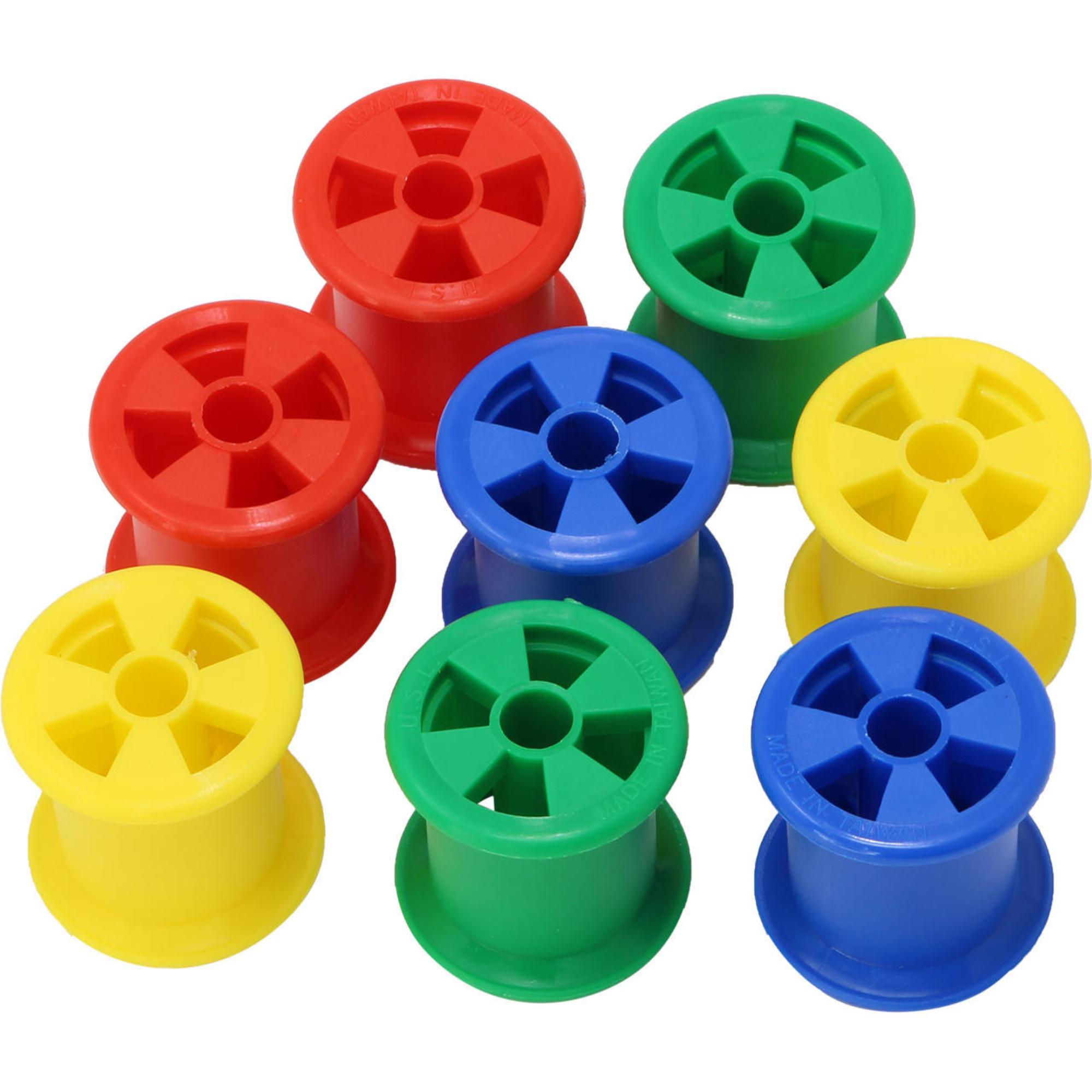 Bonka Bird Toys 1490 Colored Plastic Bobbin Spools Foot Talon Craft Part Parrot - Picture 16 of 25
