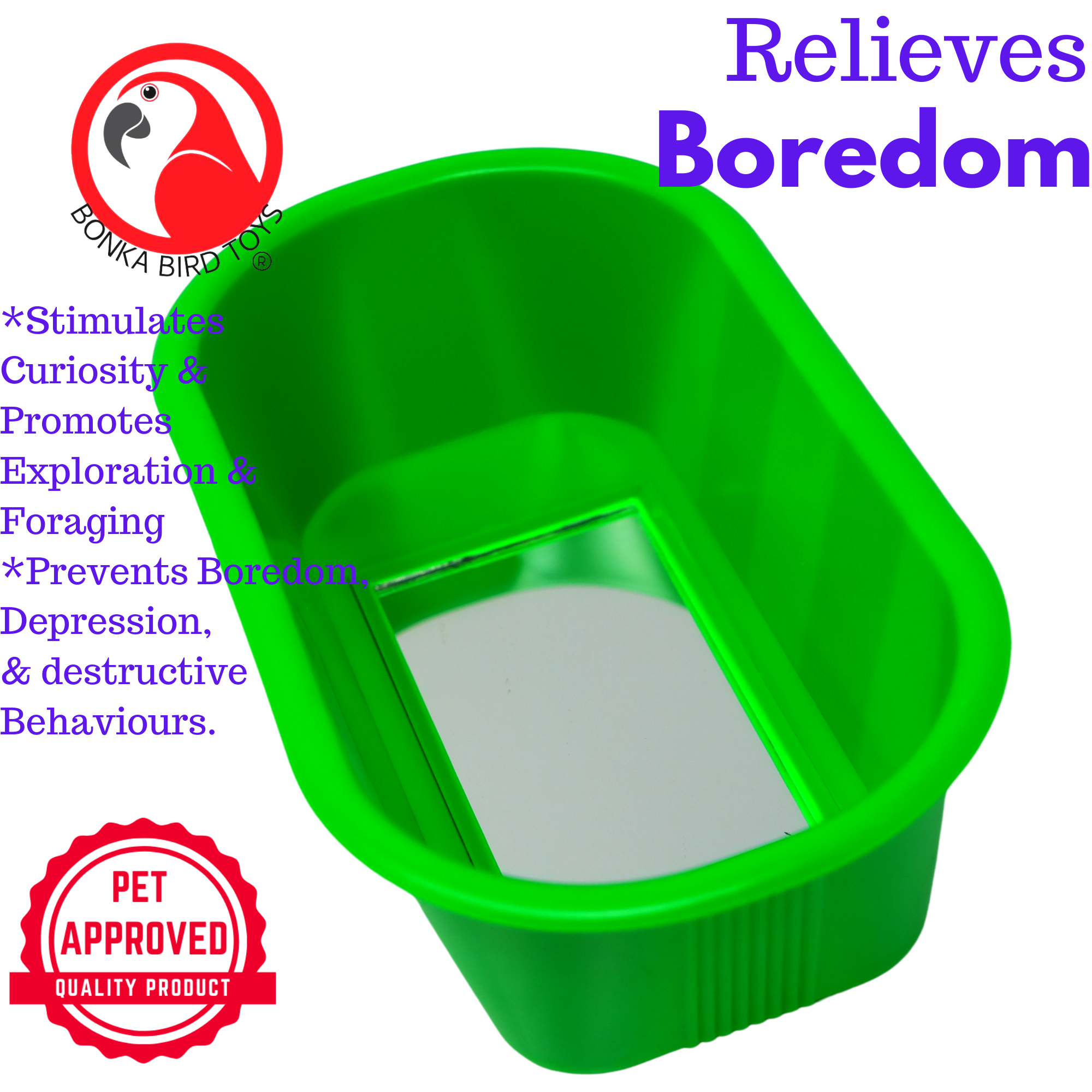 Bonka Bird Toys 1424 Abbeveratoio per acqua in plastica resistente da bagno - Foto 15 di 16