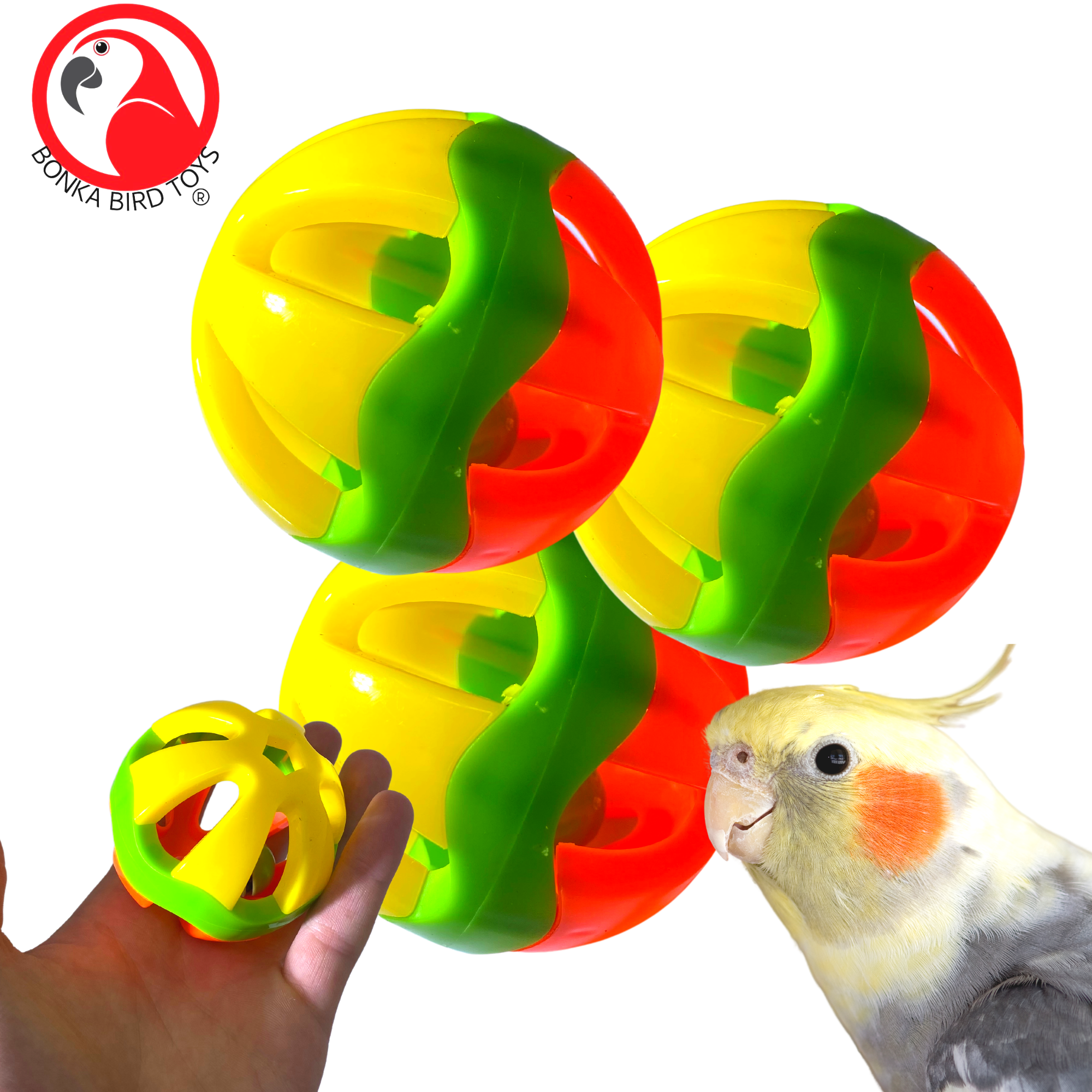 Bonka Bird Toys Palline di Tufo Piede Artigianale Parte Uccellino Giocattoli - Foto 9 di 22